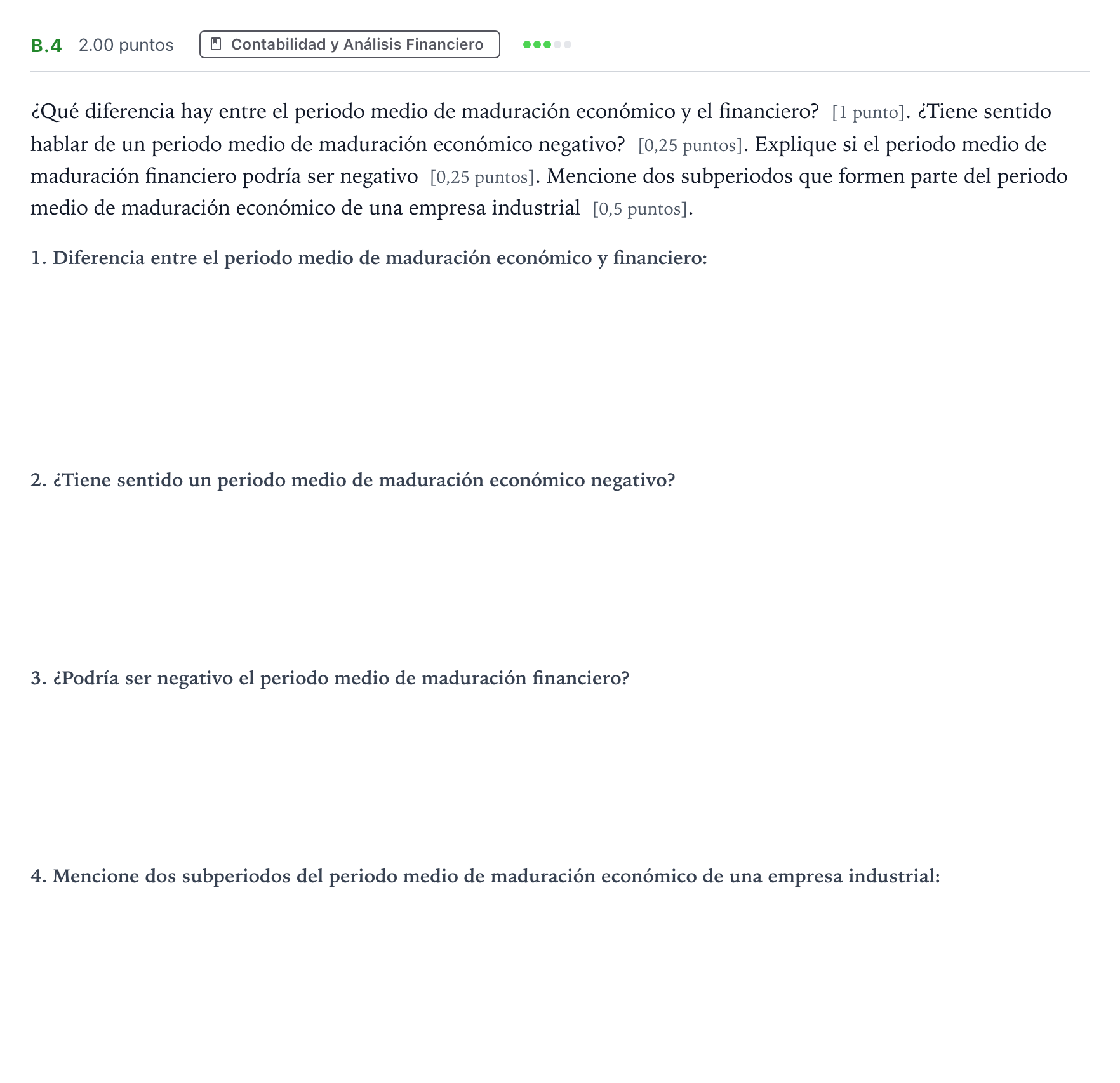Enunciado: Ejercicio B.4 · Empresa y Diseño de Modelos de Negocio PAU Madrid Extraordinaria 2024