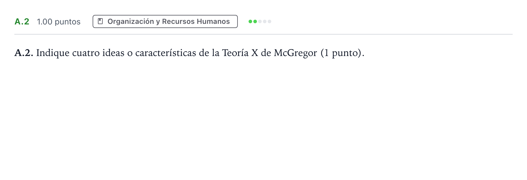 Enunciado: Ejercicio A.2 · Empresa y Diseño de Modelos de Negocio PAU Madrid Modelo 2024