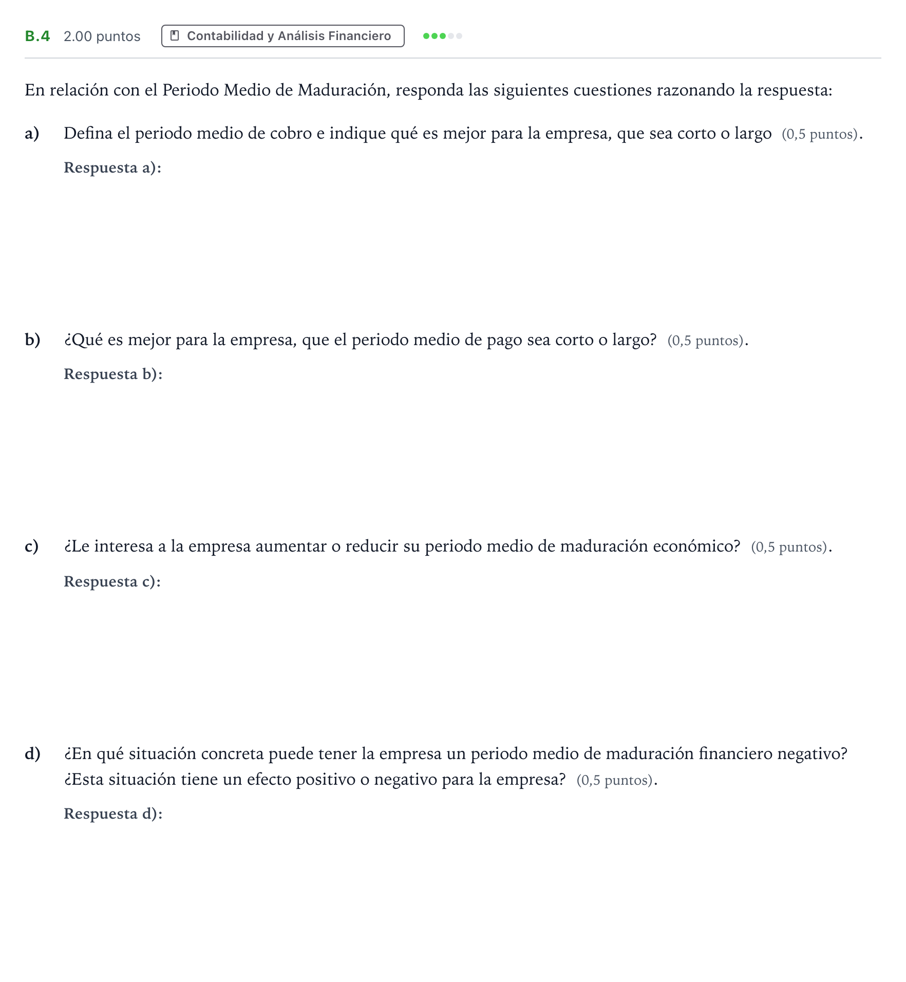 Enunciado: Ejercicio B.4 · Empresa y Diseño de Modelos de Negocio PAU Madrid Modelo 2024
