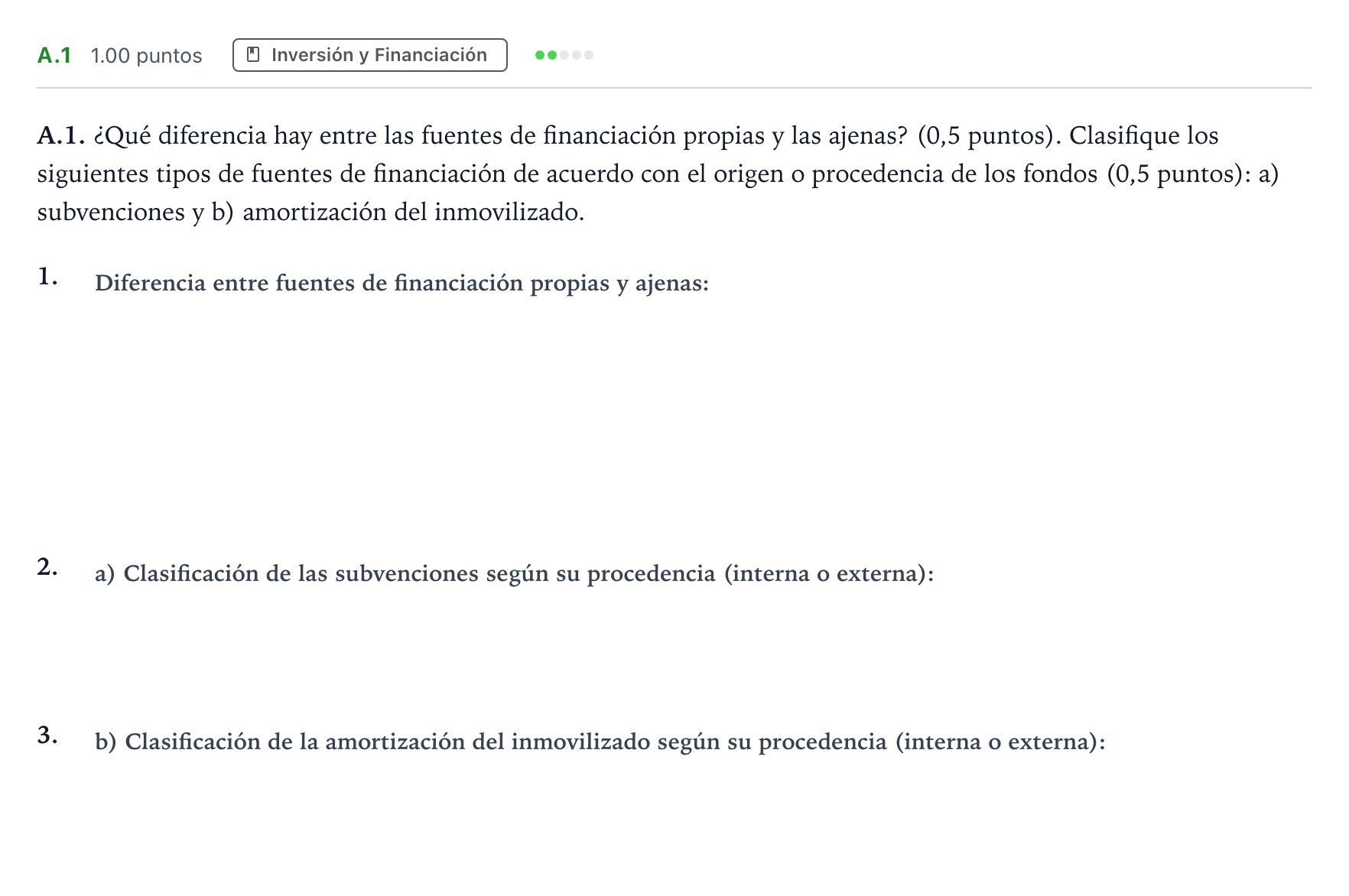 Enunciado: Ejercicio A.1 · Empresa y Diseño de Modelos de Negocio PAU Madrid Ordinaria Coincidencias 2024