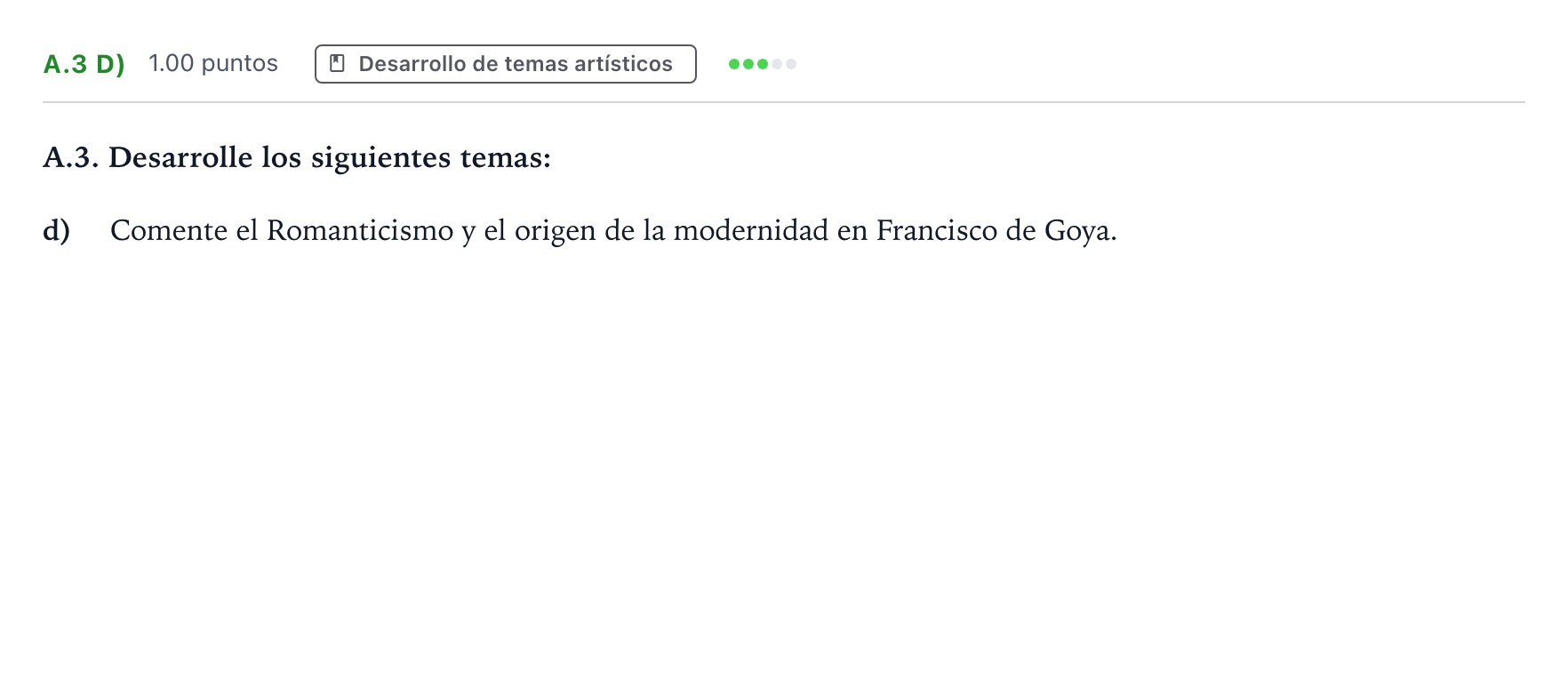 Enunciado: Ejercicio A.3 d) · Fundamentos Artísticos PAU Madrid Extraordinaria 2024