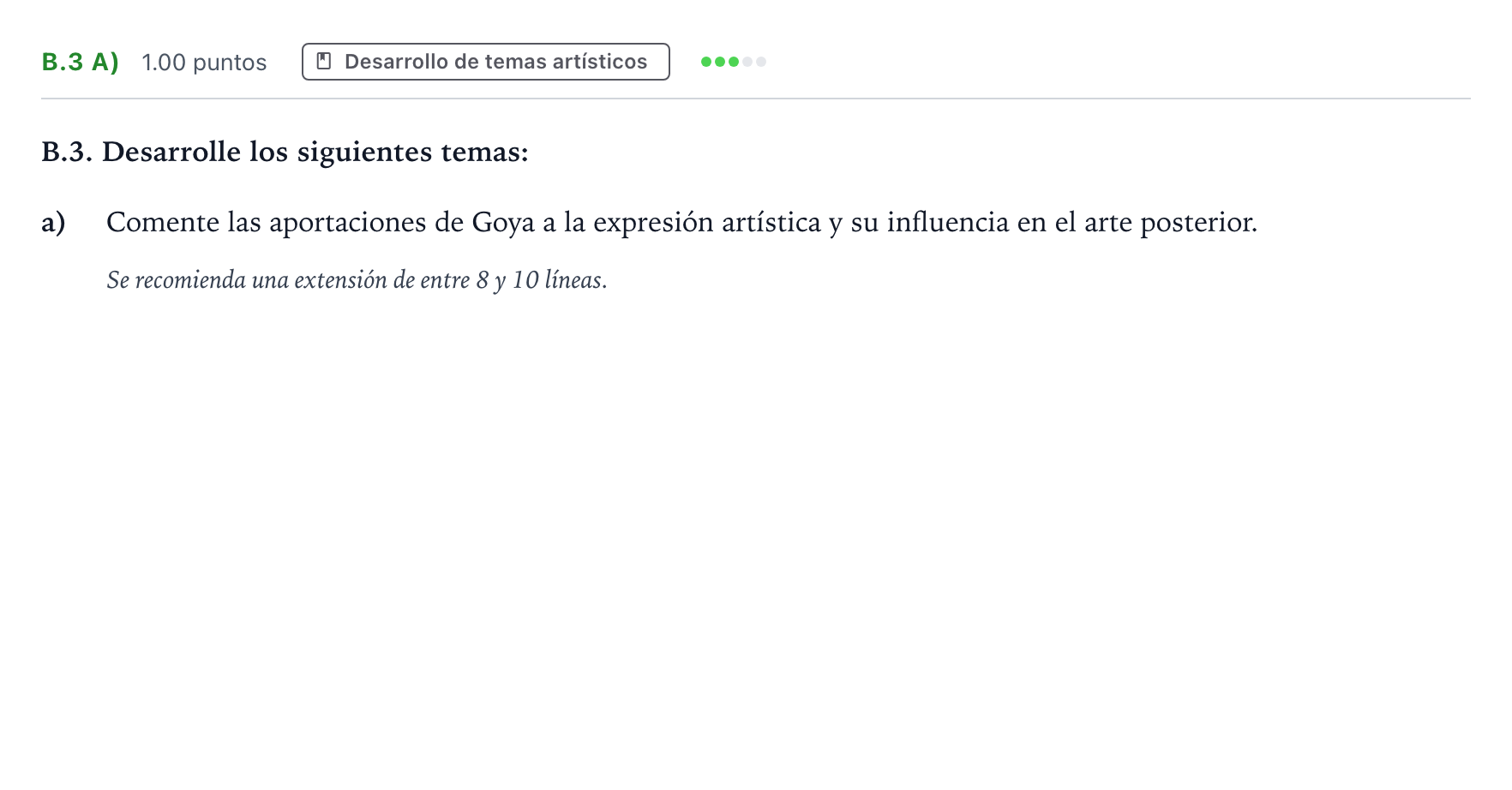 Enunciado: Ejercicio B.3 a) · Fundamentos Artísticos PAU Madrid Modelo 2024