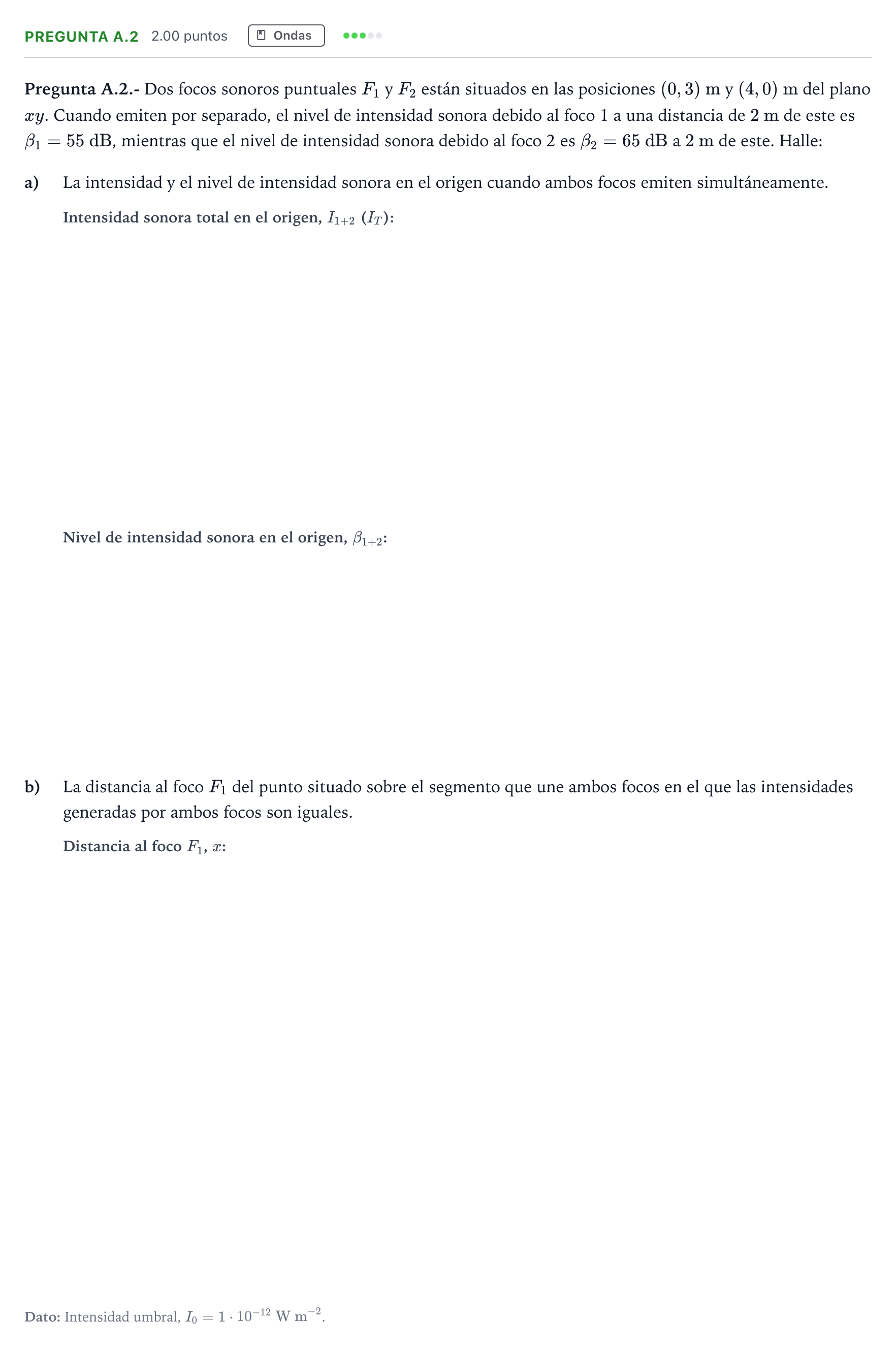 Enunciado: Pregunta A.2 · Física PAU Madrid Extraordinaria 2024