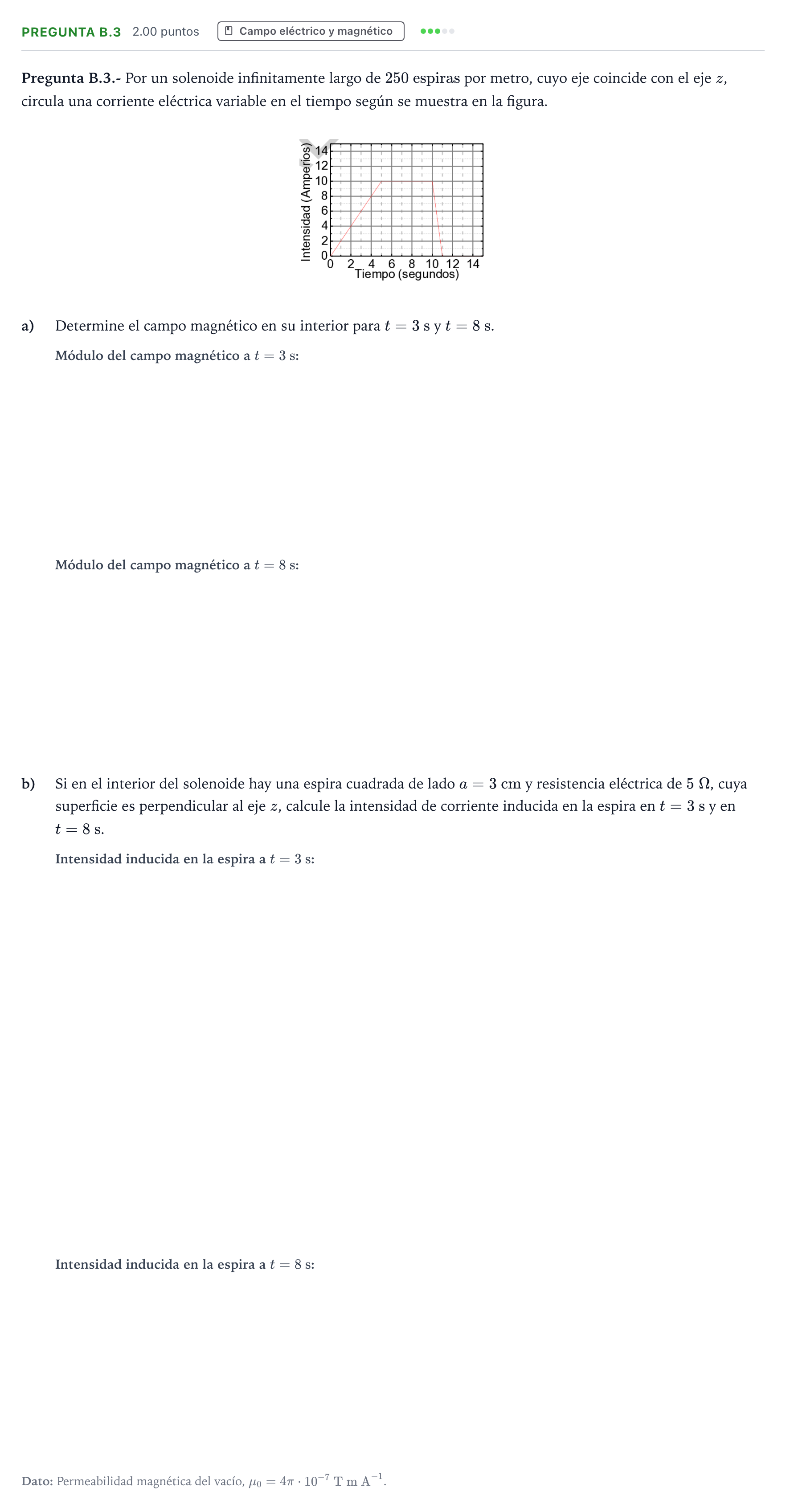 Enunciado: Pregunta B.3 · Física PAU Madrid Modelo 2024