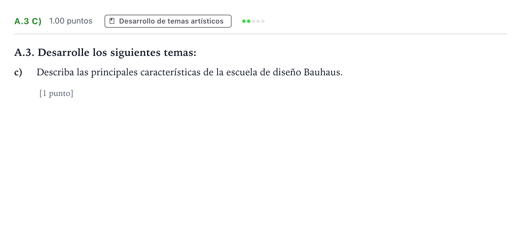 Enunciado: Ejercicio A.3 c) · Fundamentos Artísticos PAU Madrid Ordinaria 2024