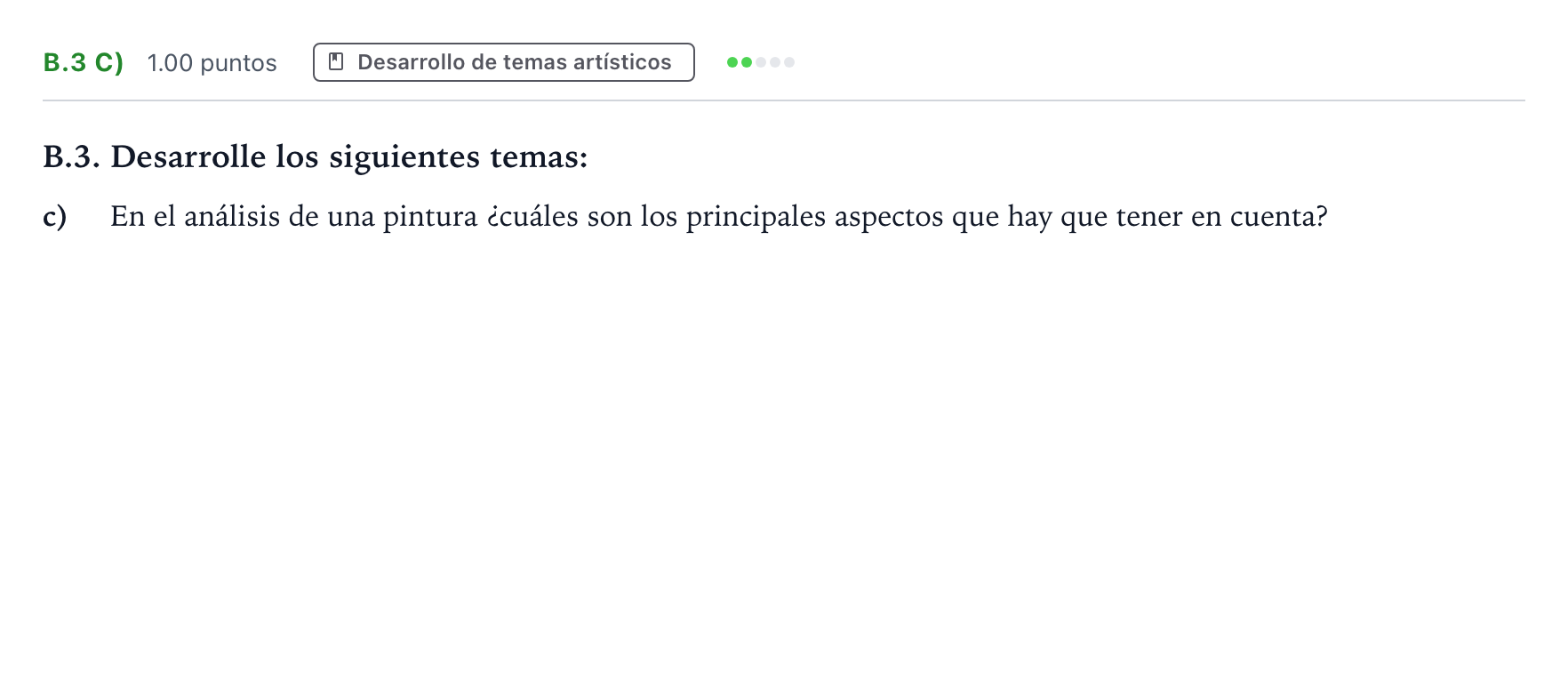 Enunciado: Ejercicio B.3 c) · Fundamentos Artísticos PAU Madrid Ordinaria 2024