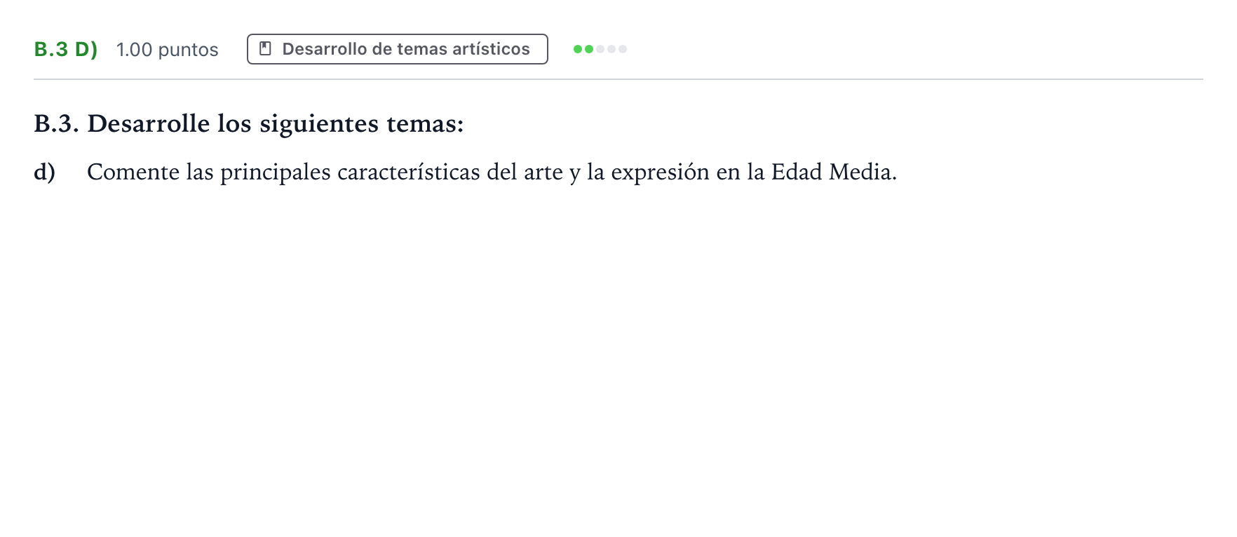 Enunciado: Ejercicio B.3 d) · Fundamentos Artísticos PAU Madrid Ordinaria 2024
