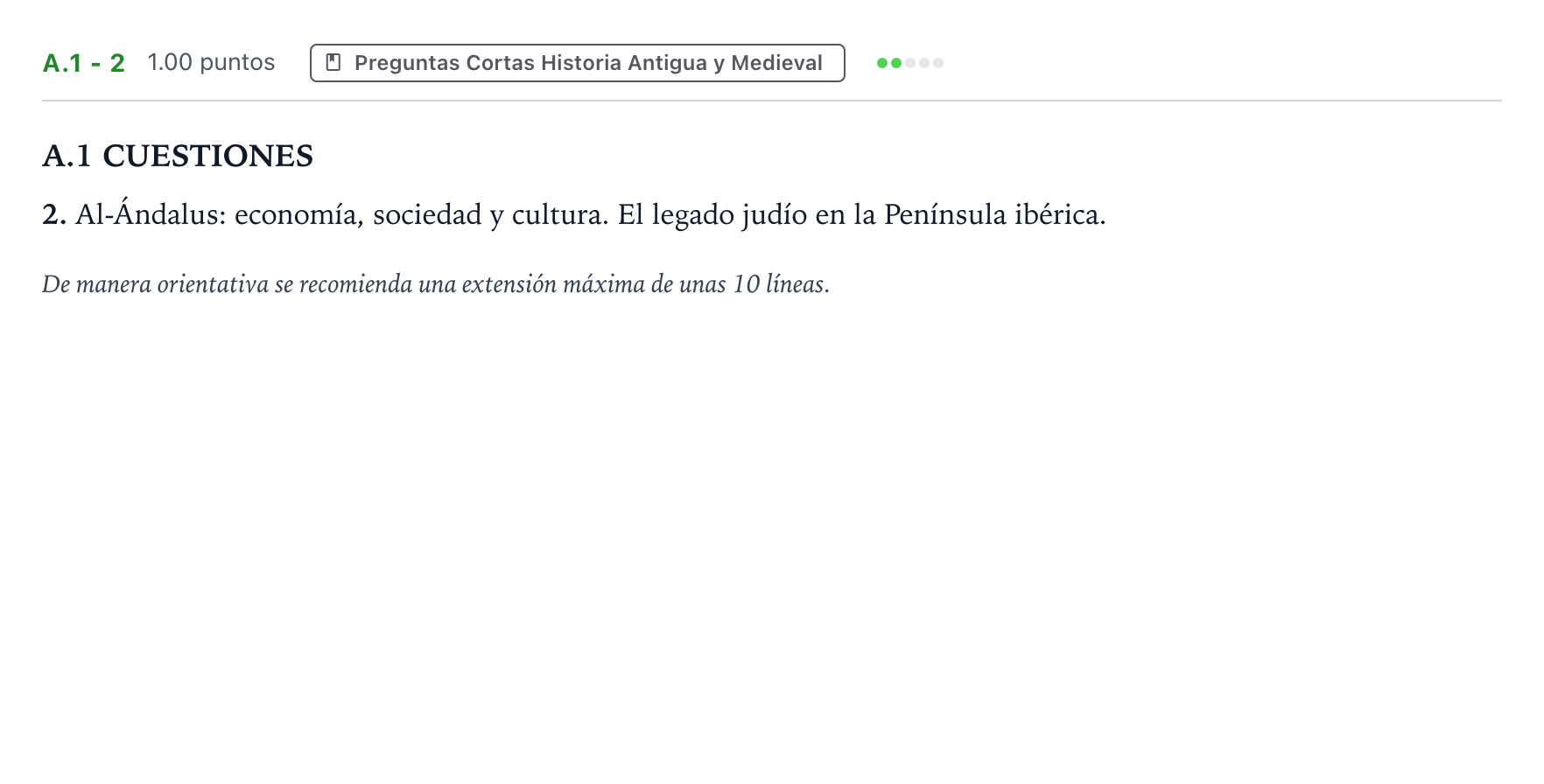 Enunciado: Ejercicio A.1 - 2 · Historia de España PAU Madrid Extraordinaria 2024