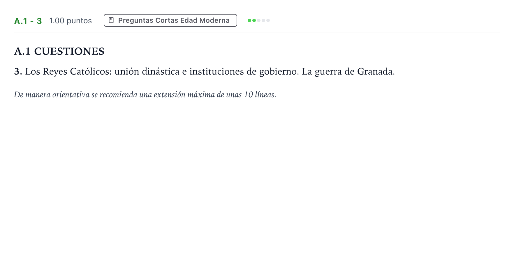 Enunciado: Ejercicio A.1 - 3 · Historia de España PAU Madrid Extraordinaria 2024