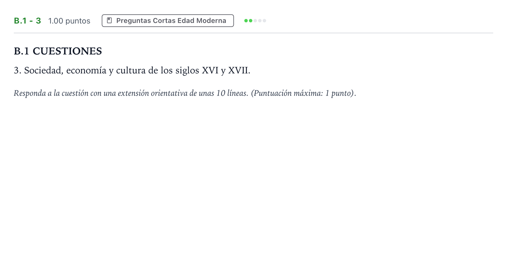 Enunciado: Ejercicio B.1 - 3 · Historia de España PAU Madrid Extraordinaria 2024