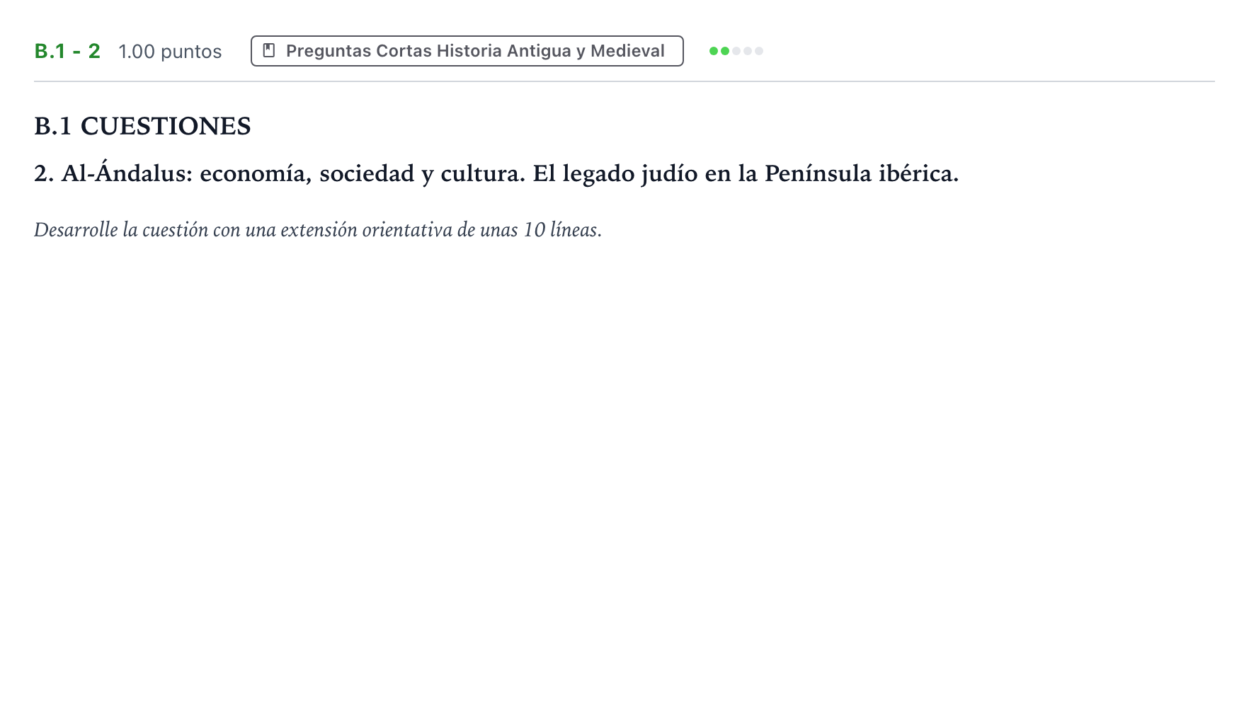 Enunciado: Ejercicio B.1 - 2 · Historia de España PAU Madrid Ordinaria Martes 2024