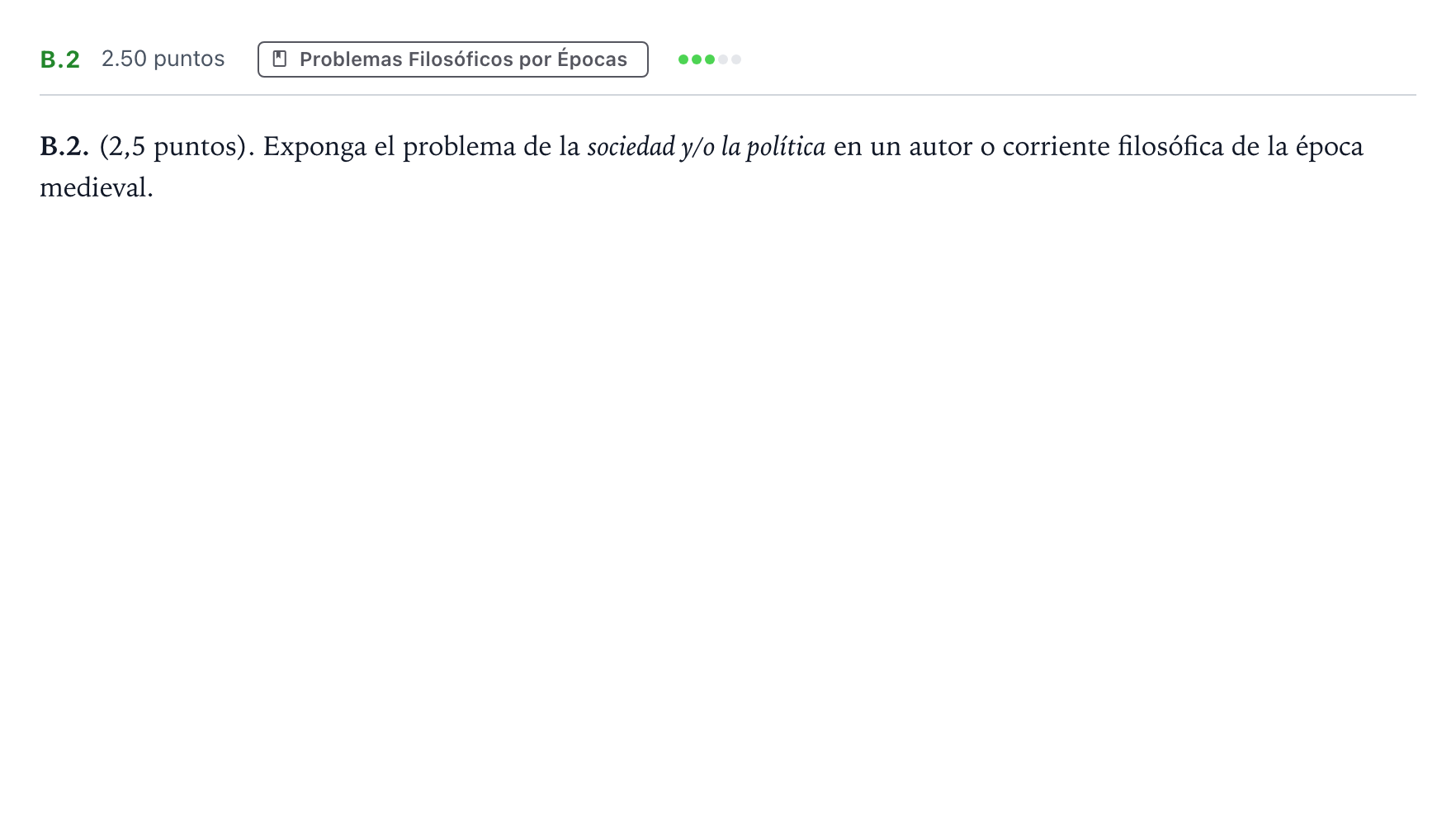 Enunciado: Ejercicio B.2 · Historia de la Filosofía PAU Madrid Ordinaria Martes 2024