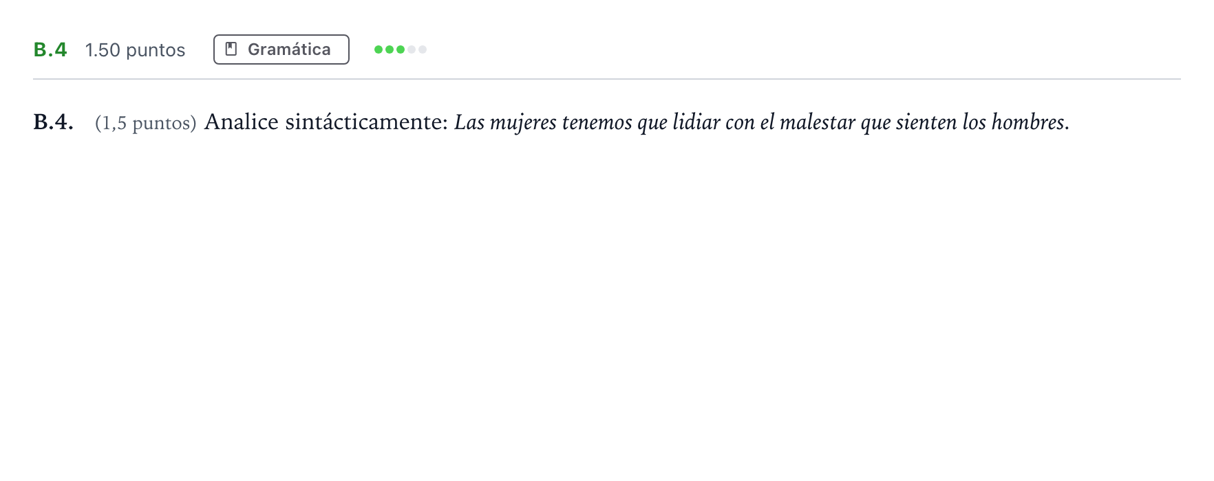 Enunciado: Ejercicio B.4 · Lengua Castellana y Literatura II PAU Madrid Extraordinaria 2024