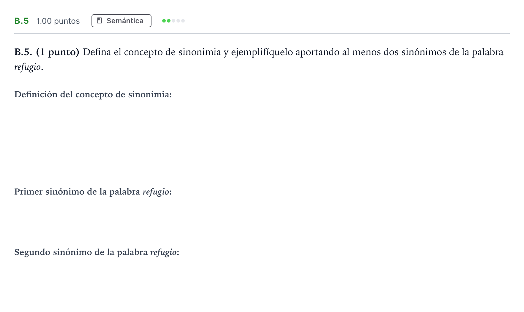 Enunciado: Ejercicio B.5 · Lengua Castellana y Literatura II PAU Madrid Extraordinaria 2024