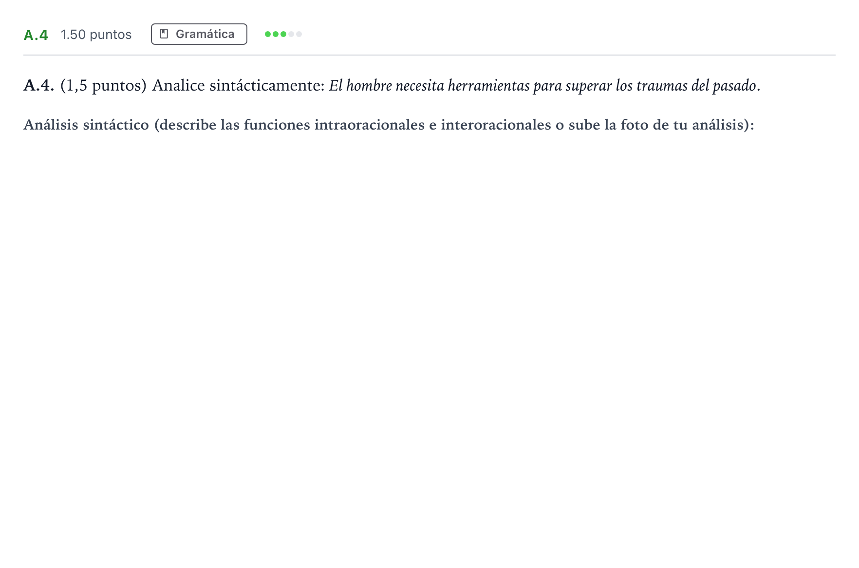 Enunciado: Ejercicio A.4 · Lengua Castellana y Literatura II PAU Madrid Ordinaria Lunes 2024