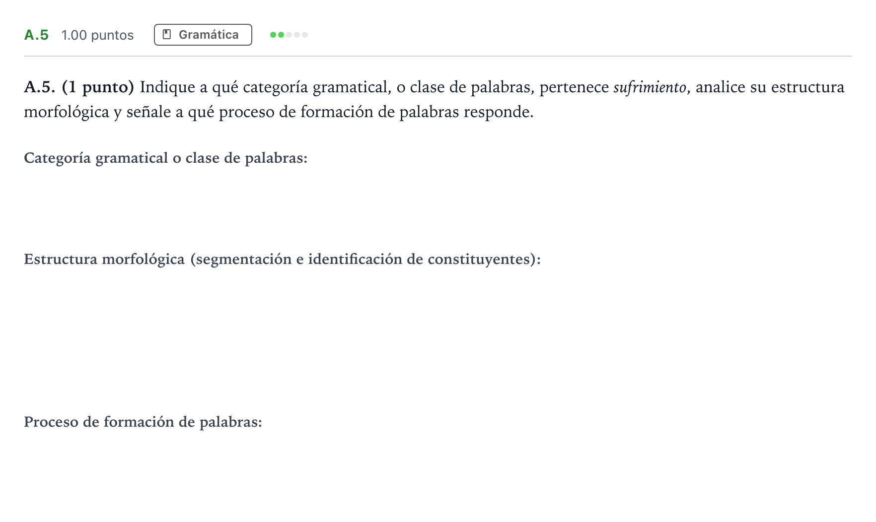 Enunciado: Ejercicio A.5 · Lengua Castellana y Literatura II PAU Madrid Ordinaria Lunes 2024