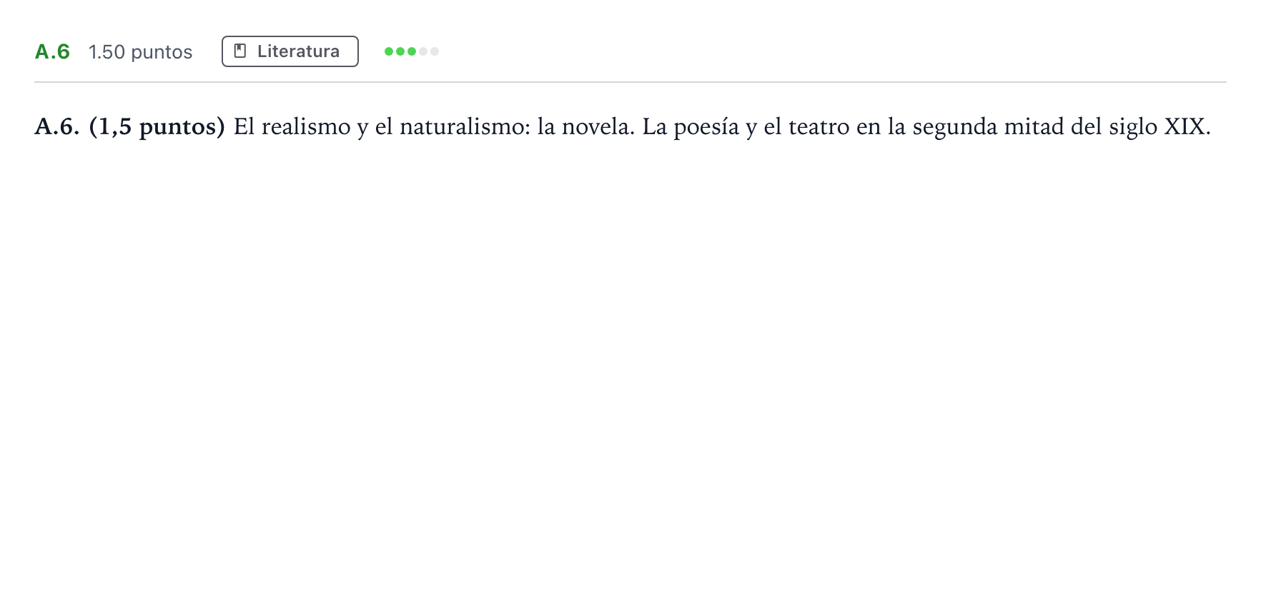 Enunciado: Ejercicio A.6 · Lengua Castellana y Literatura II PAU Madrid Ordinaria Lunes 2024