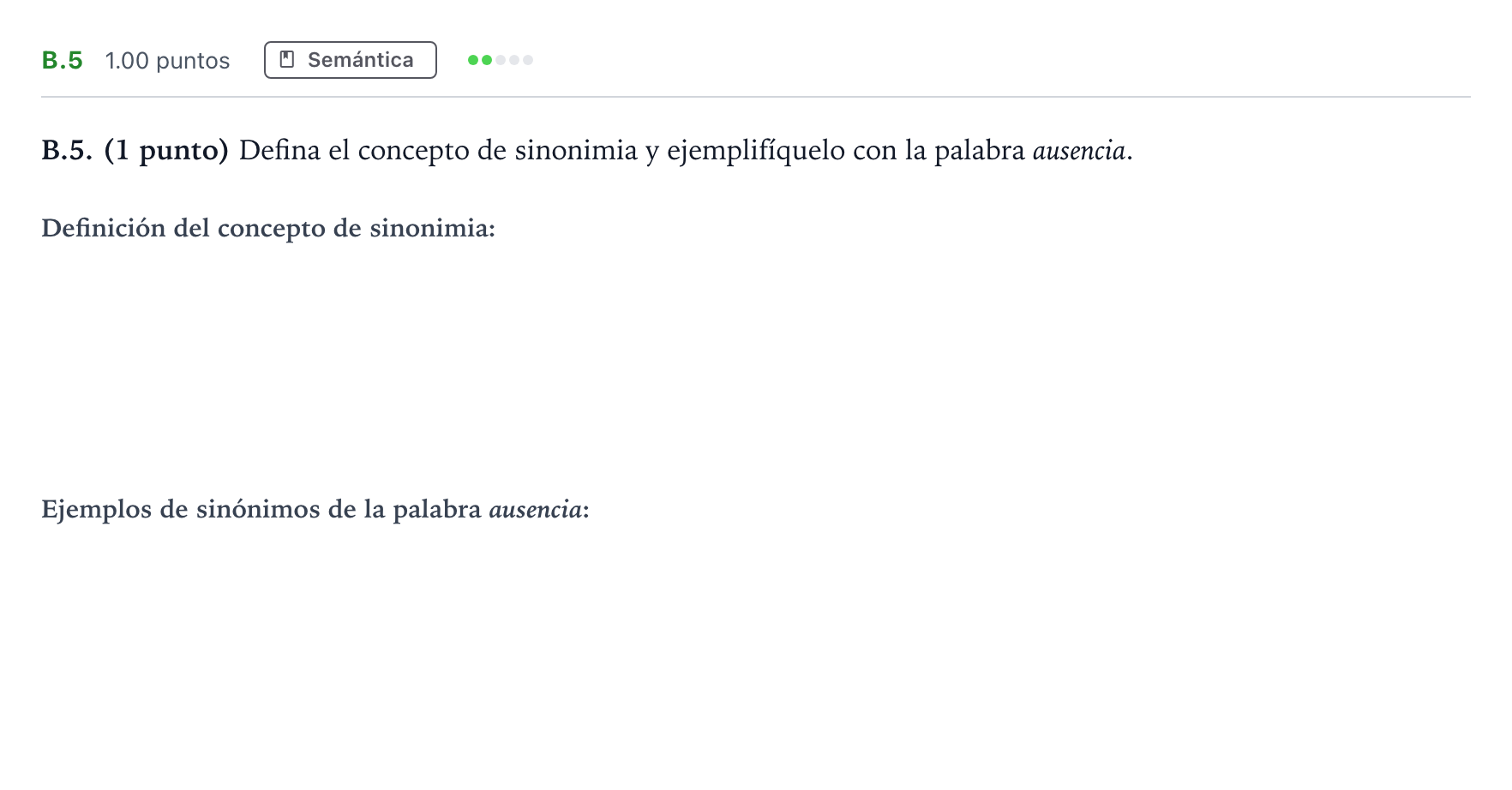 Enunciado: Ejercicio B.5 · Lengua Castellana y Literatura II PAU Madrid Ordinaria Lunes 2024