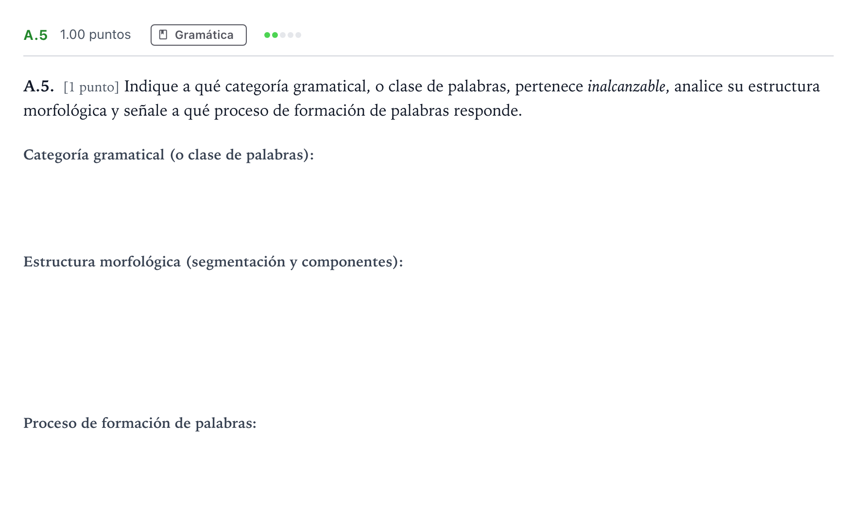 Enunciado: Ejercicio A.5 · Lengua Castellana y Literatura II PAU Madrid Ordinaria Martes 2024