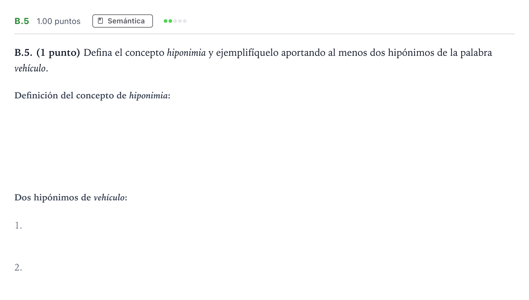 Enunciado: Ejercicio B.5 · Lengua Castellana y Literatura II PAU Madrid Ordinaria Martes 2024