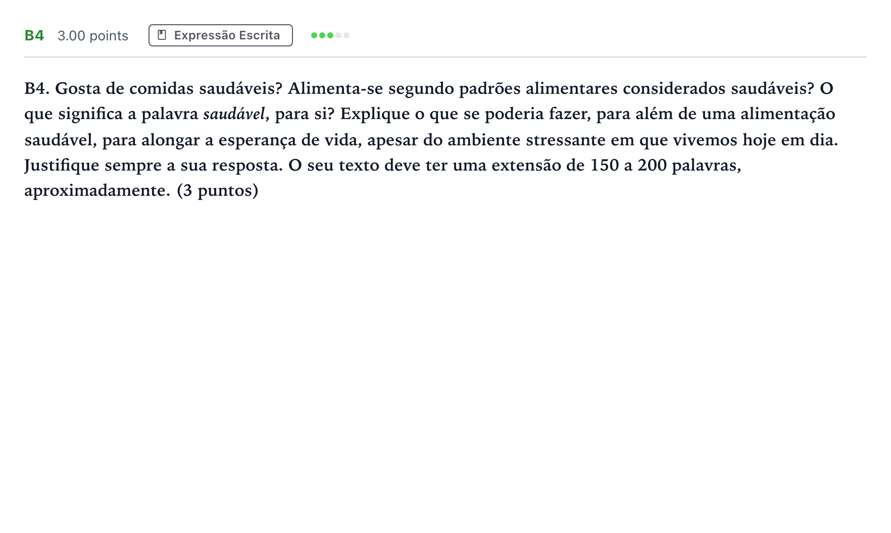 Enunciado: Ejercicio B4 · Portugués PAU Madrid Ordinaria 2024