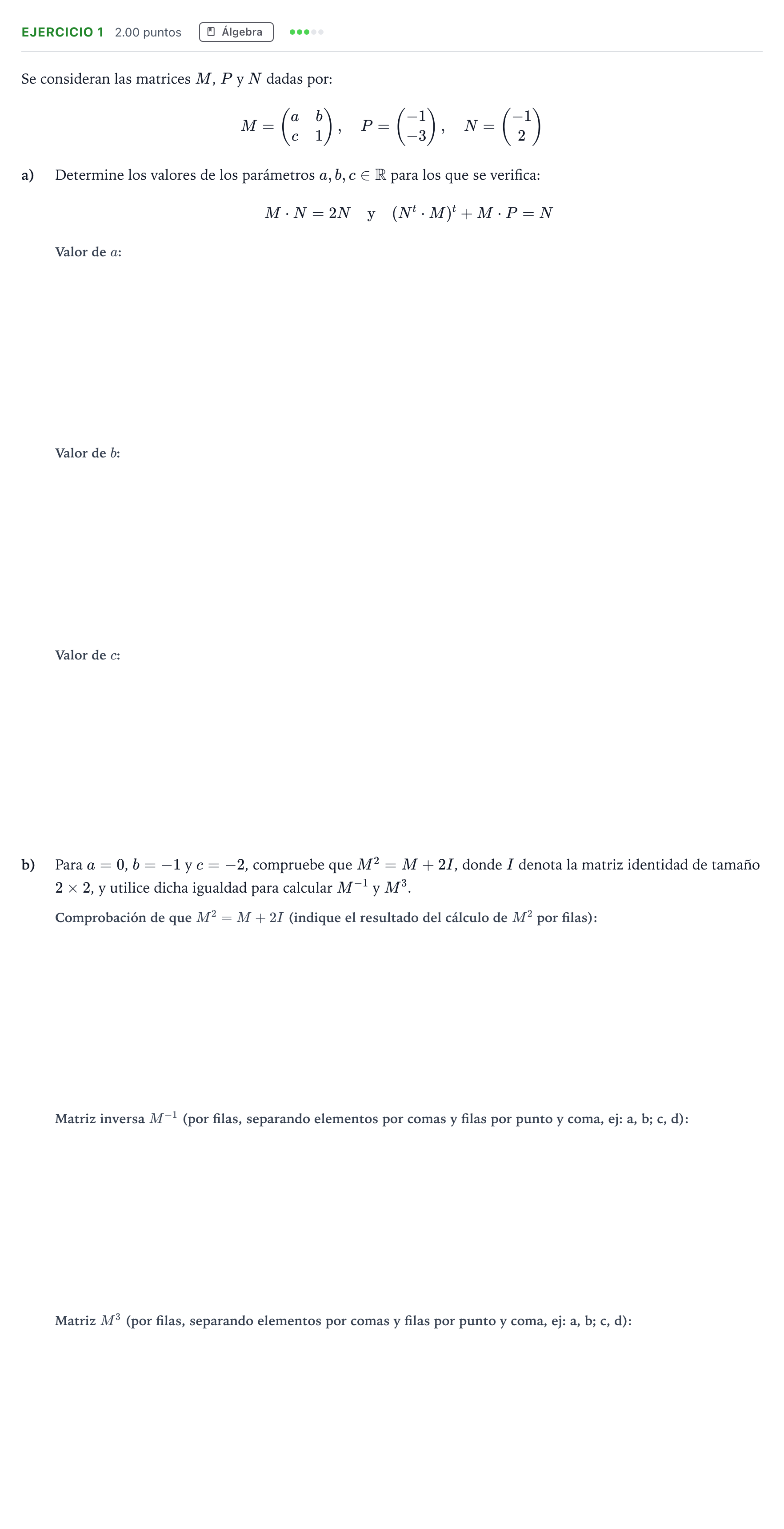 Enunciado: Problema 1 · Matemáticas aplicadas a las Ciencias Sociales II PAU Madrid Extraordinaria 2024