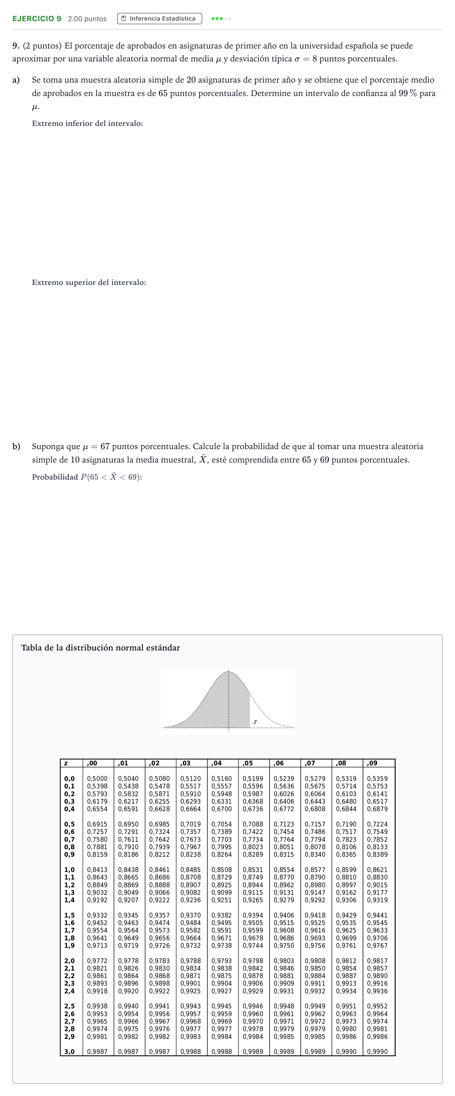 Enunciado: Problema 9 · Matemáticas aplicadas a las Ciencias Sociales II PAU Madrid Extraordinaria 2024