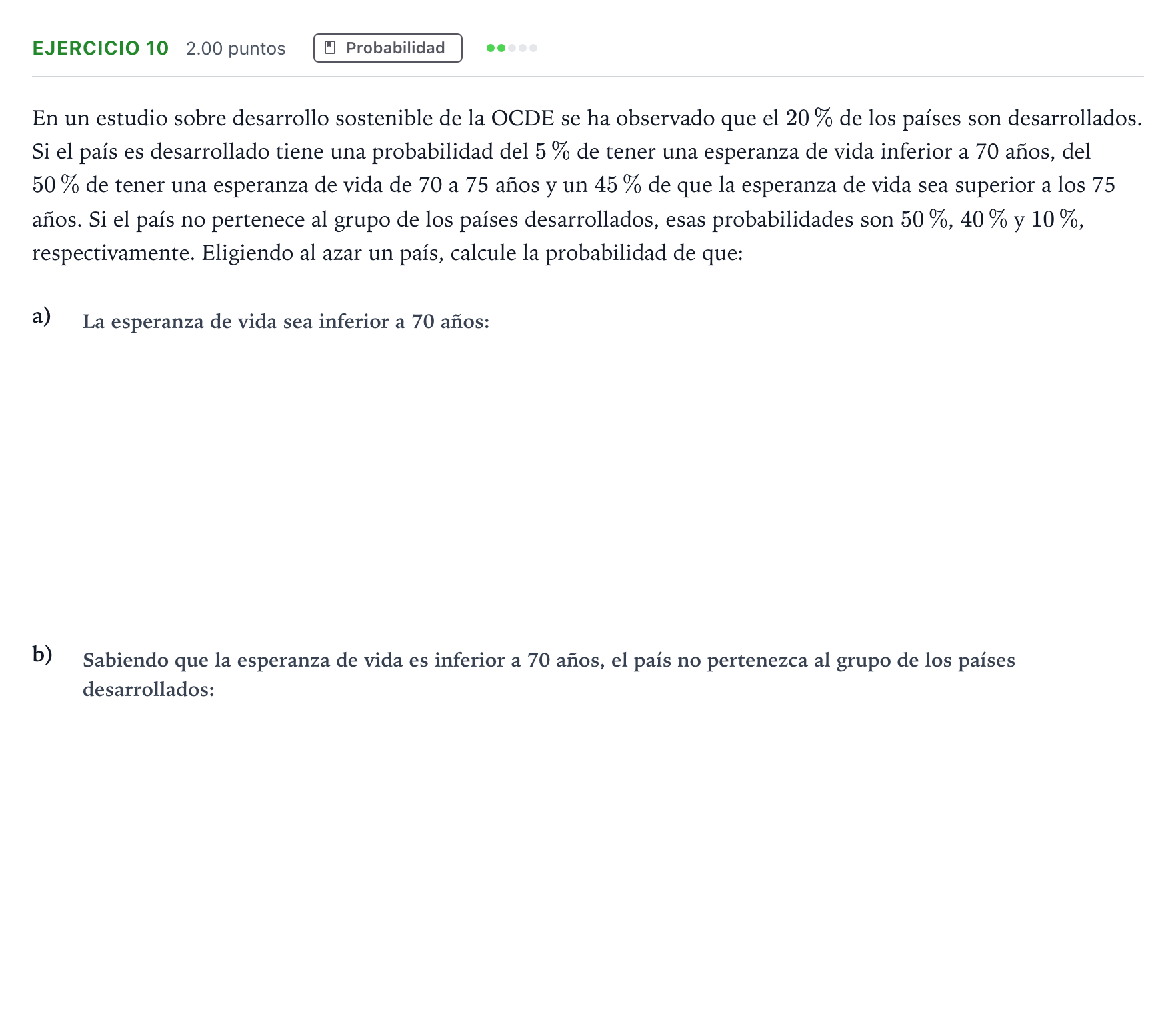 Enunciado: Problema 10 · Matemáticas aplicadas a las Ciencias Sociales II PAU Madrid Extraordinaria Coincidencias 2024