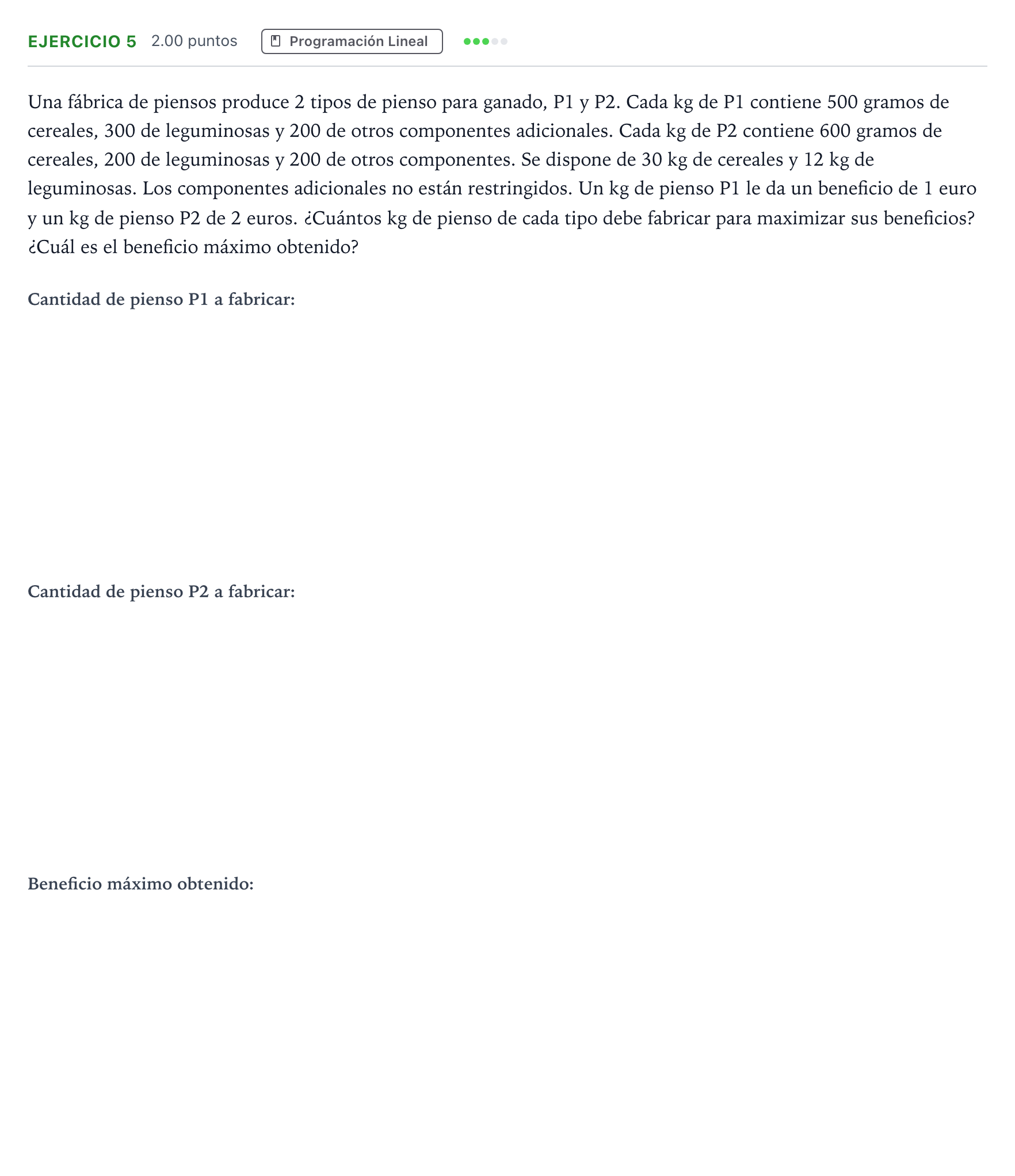 Enunciado: Problema 5 · Matemáticas aplicadas a las Ciencias Sociales II PAU Madrid Extraordinaria Coincidencias 2024