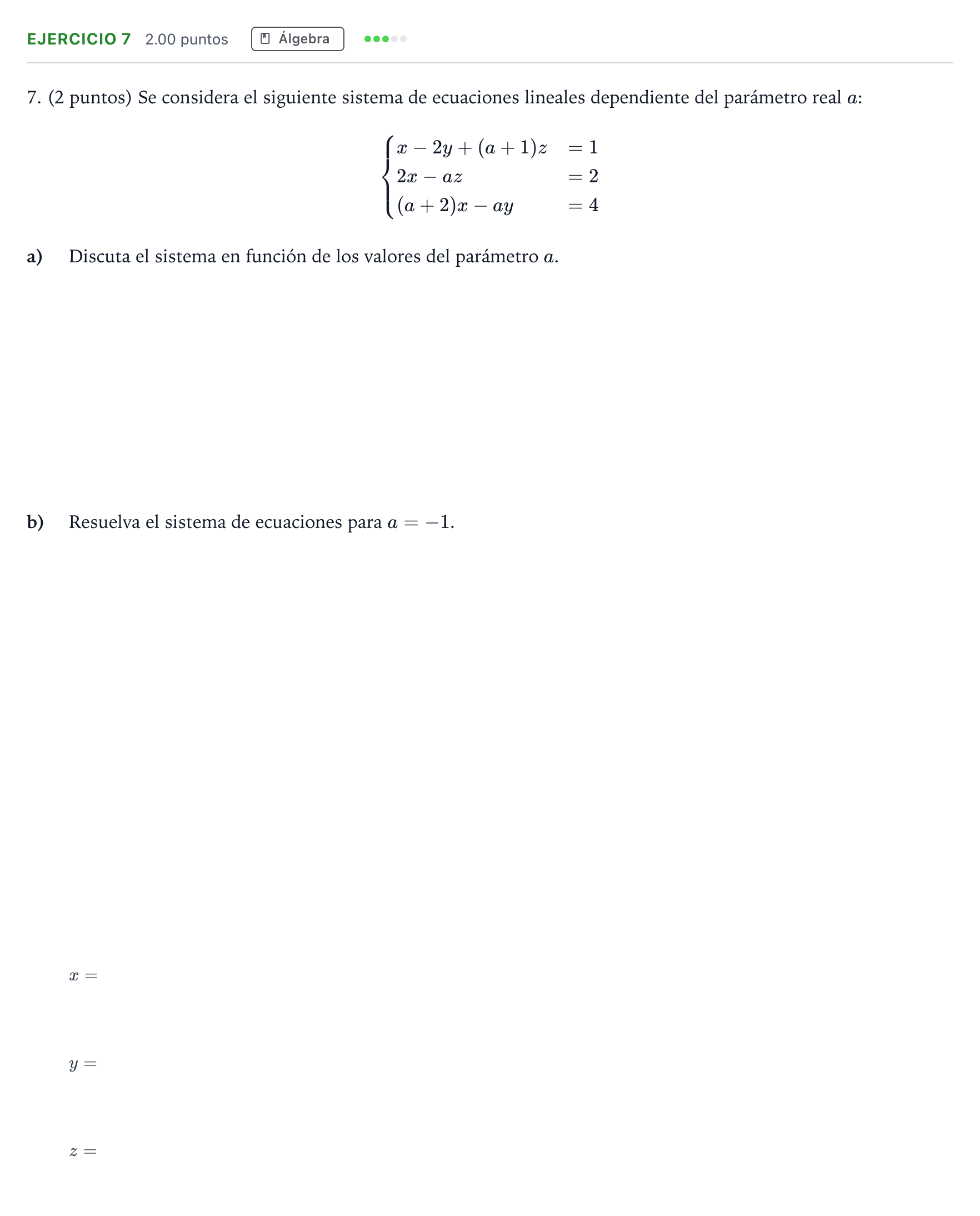 Enunciado: Problema 7 · Matemáticas aplicadas a las Ciencias Sociales II PAU Madrid Extraordinaria Coincidencias 2024