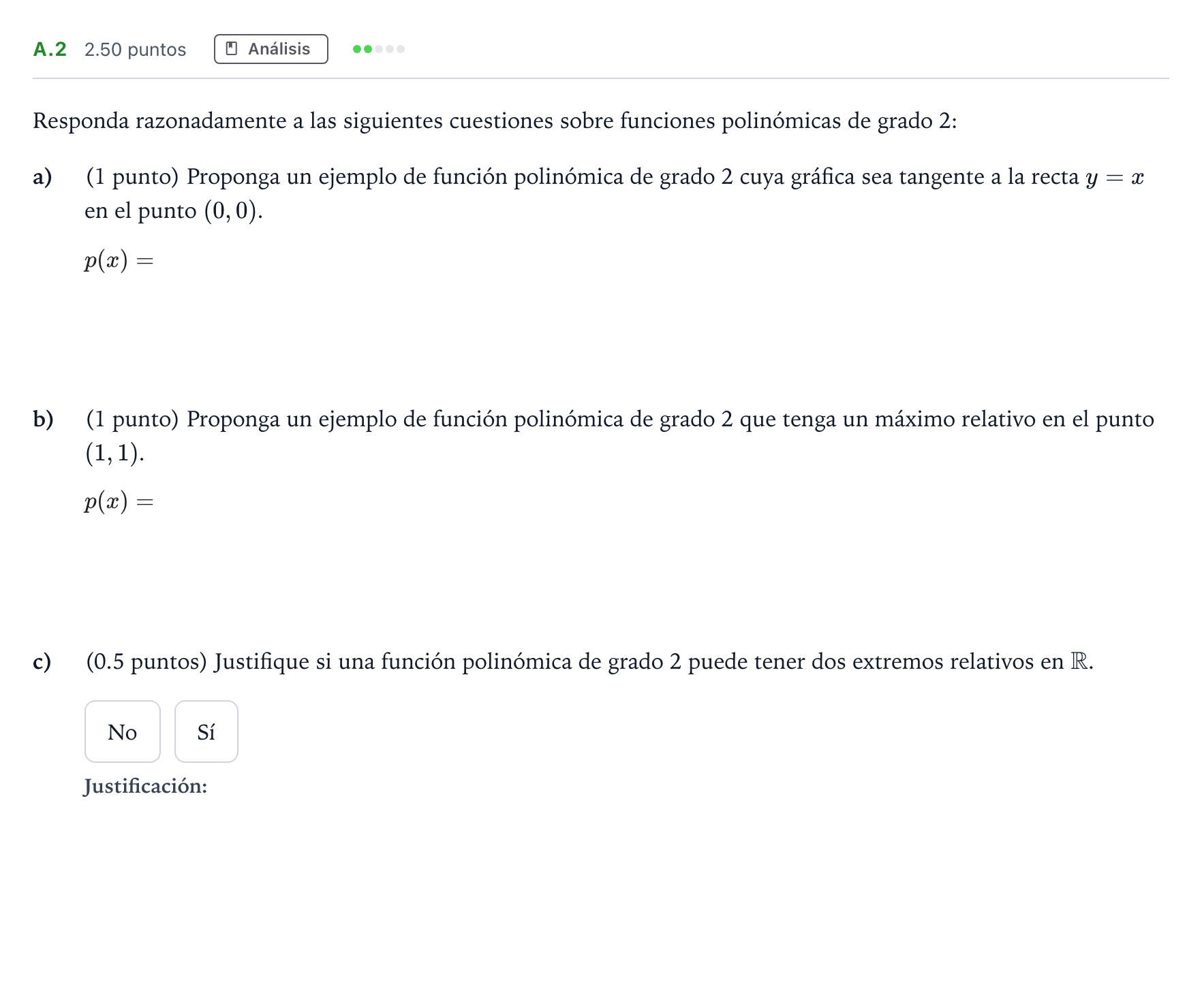 Enunciado: Ejercicio A.2 · Matemáticas II PAU Madrid Extraordinaria 2024