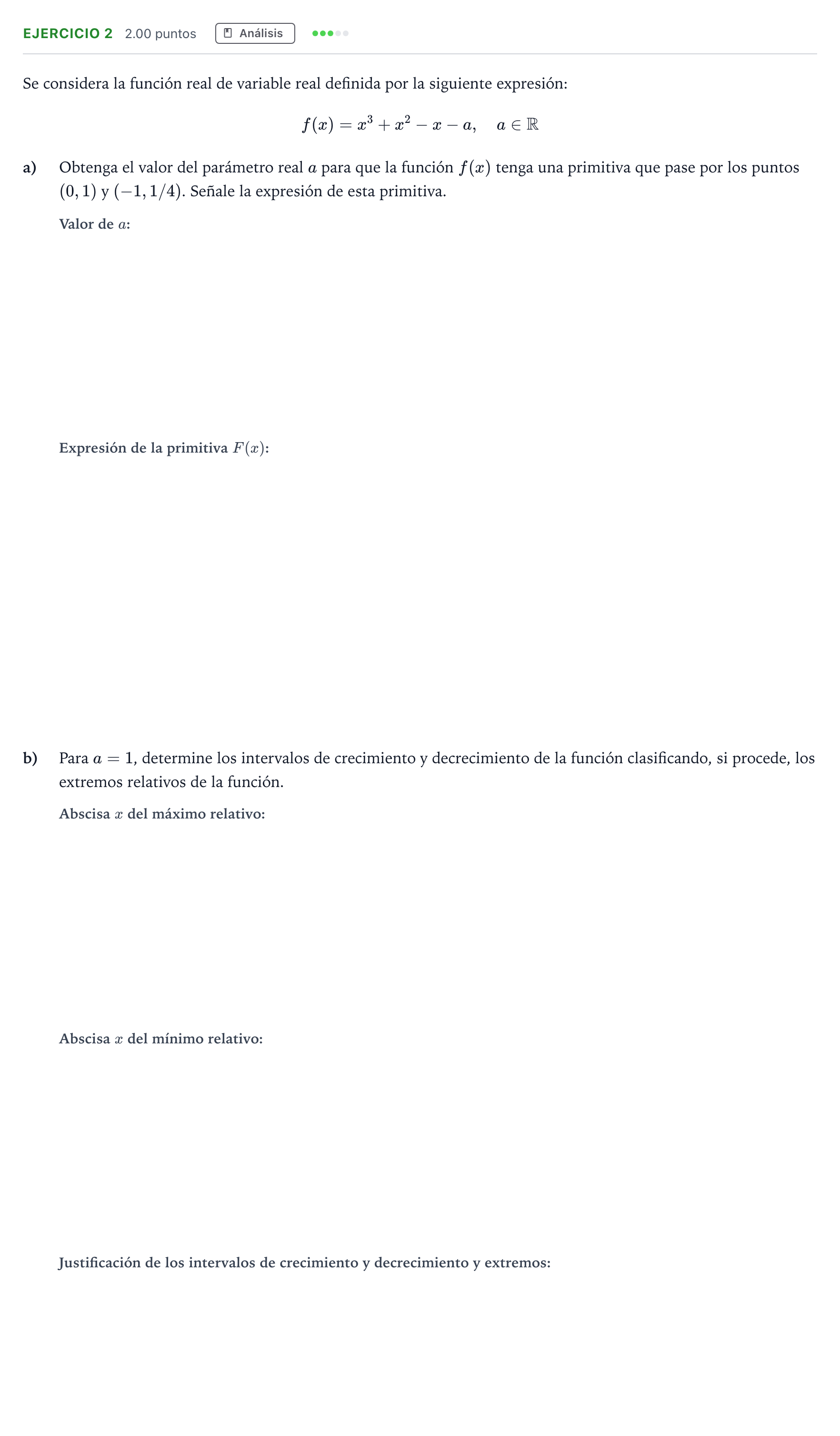 Enunciado: Problema 2 · Matemáticas aplicadas a las Ciencias Sociales II PAU Madrid Modelo 2024