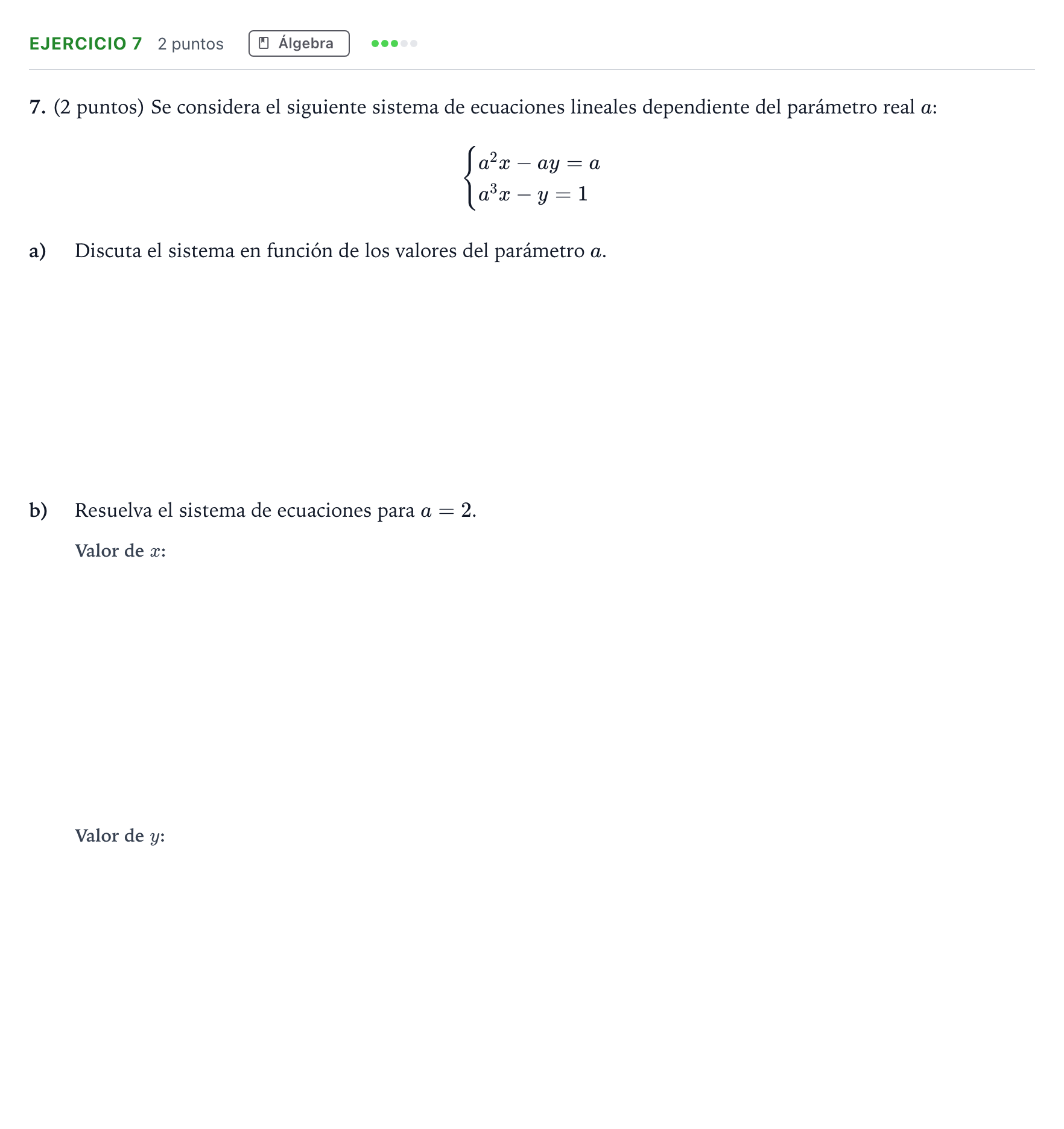 Enunciado: Problema 7 · Matemáticas aplicadas a las Ciencias Sociales II PAU Madrid Modelo 2024