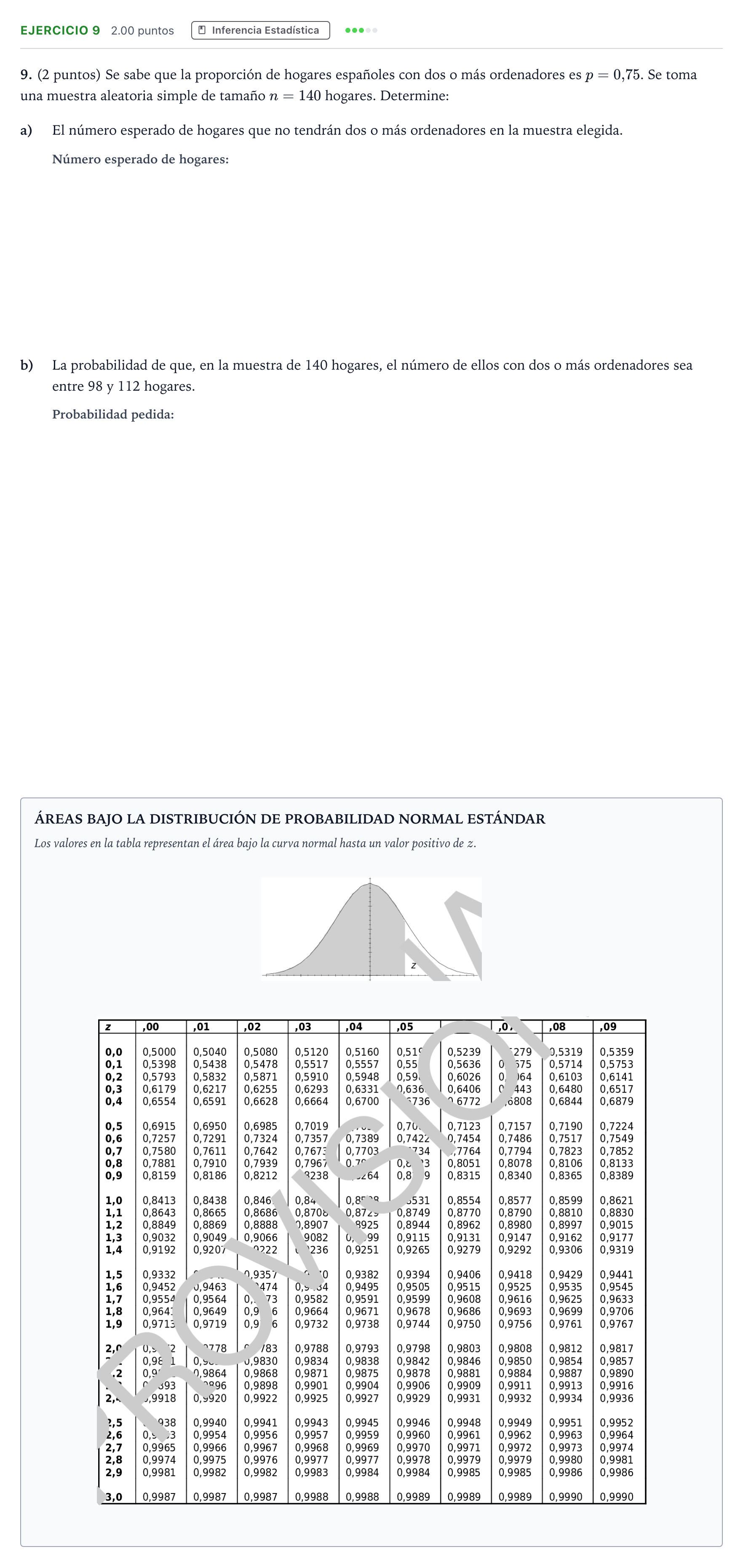 Enunciado: Problema 9 · Matemáticas aplicadas a las Ciencias Sociales II PAU Madrid Modelo 2024