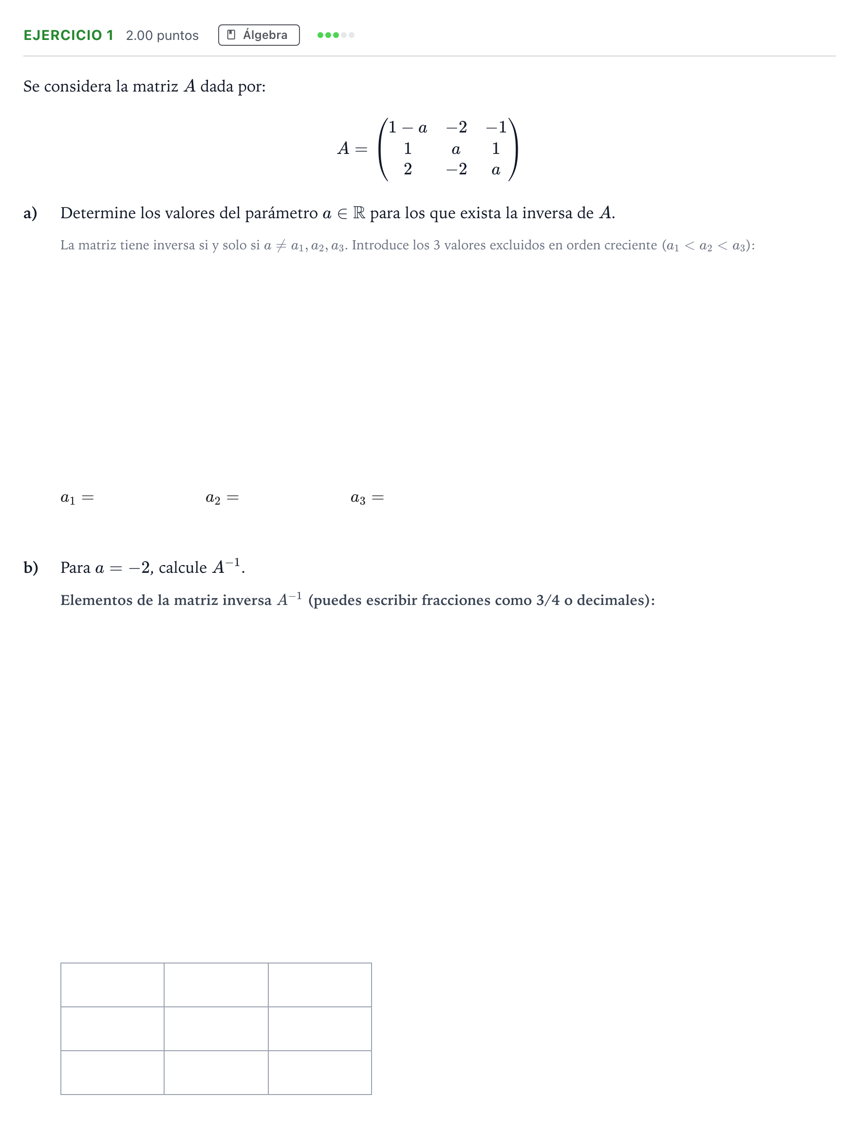 Enunciado: Problema 1 · Matemáticas aplicadas a las Ciencias Sociales II PAU Madrid Ordinaria 2024