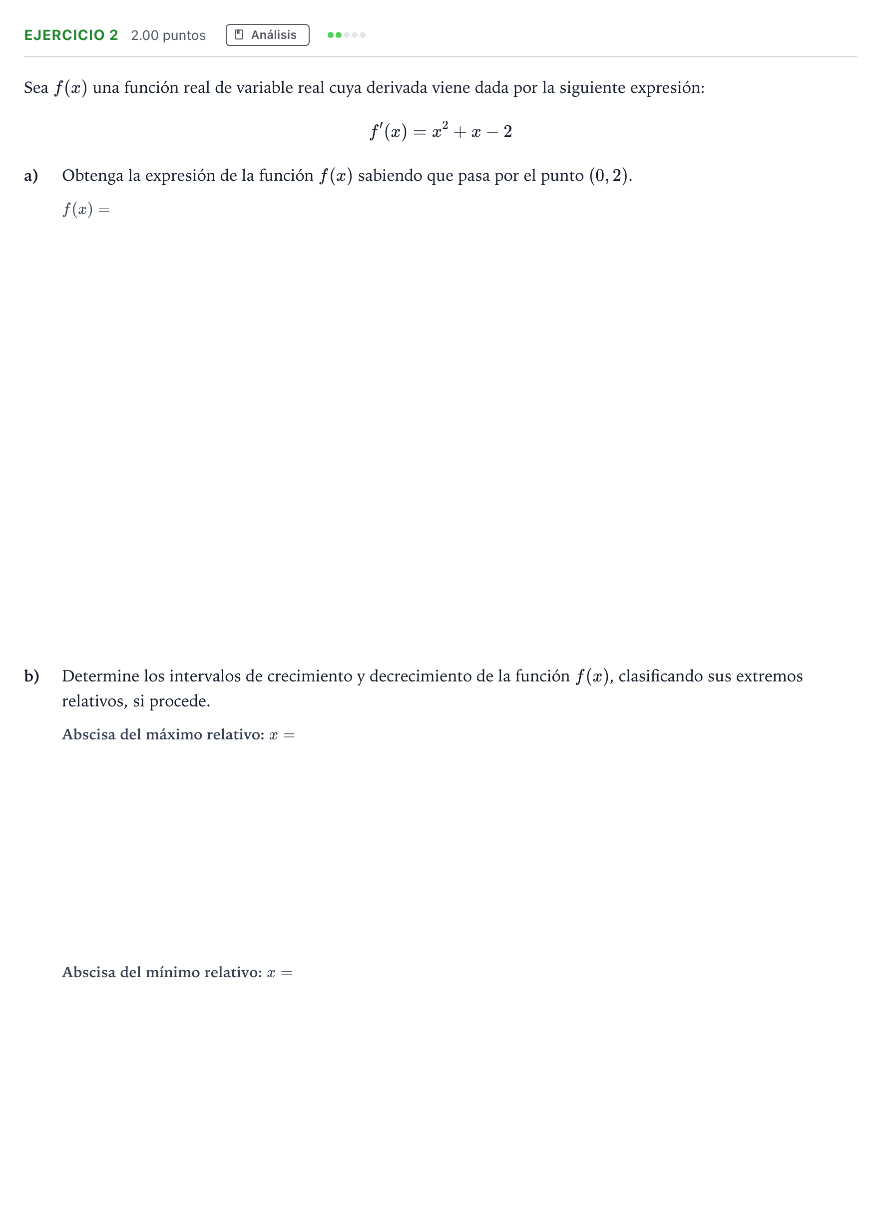 Enunciado: Problema 2 · Matemáticas aplicadas a las Ciencias Sociales II PAU Madrid Ordinaria 2024