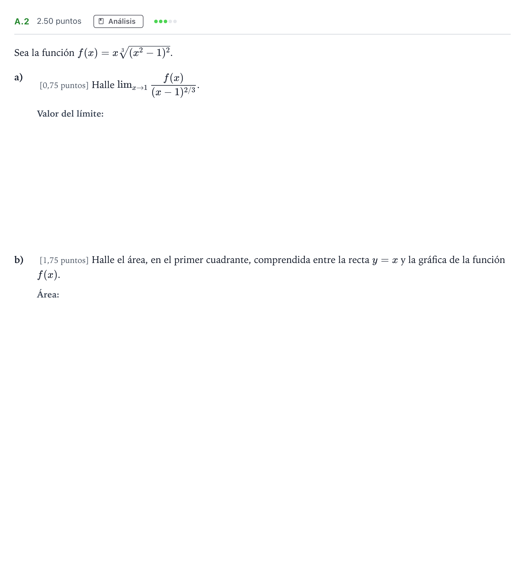 Enunciado: Ejercicio A.2 · Matemáticas II PAU Madrid Modelo 2024