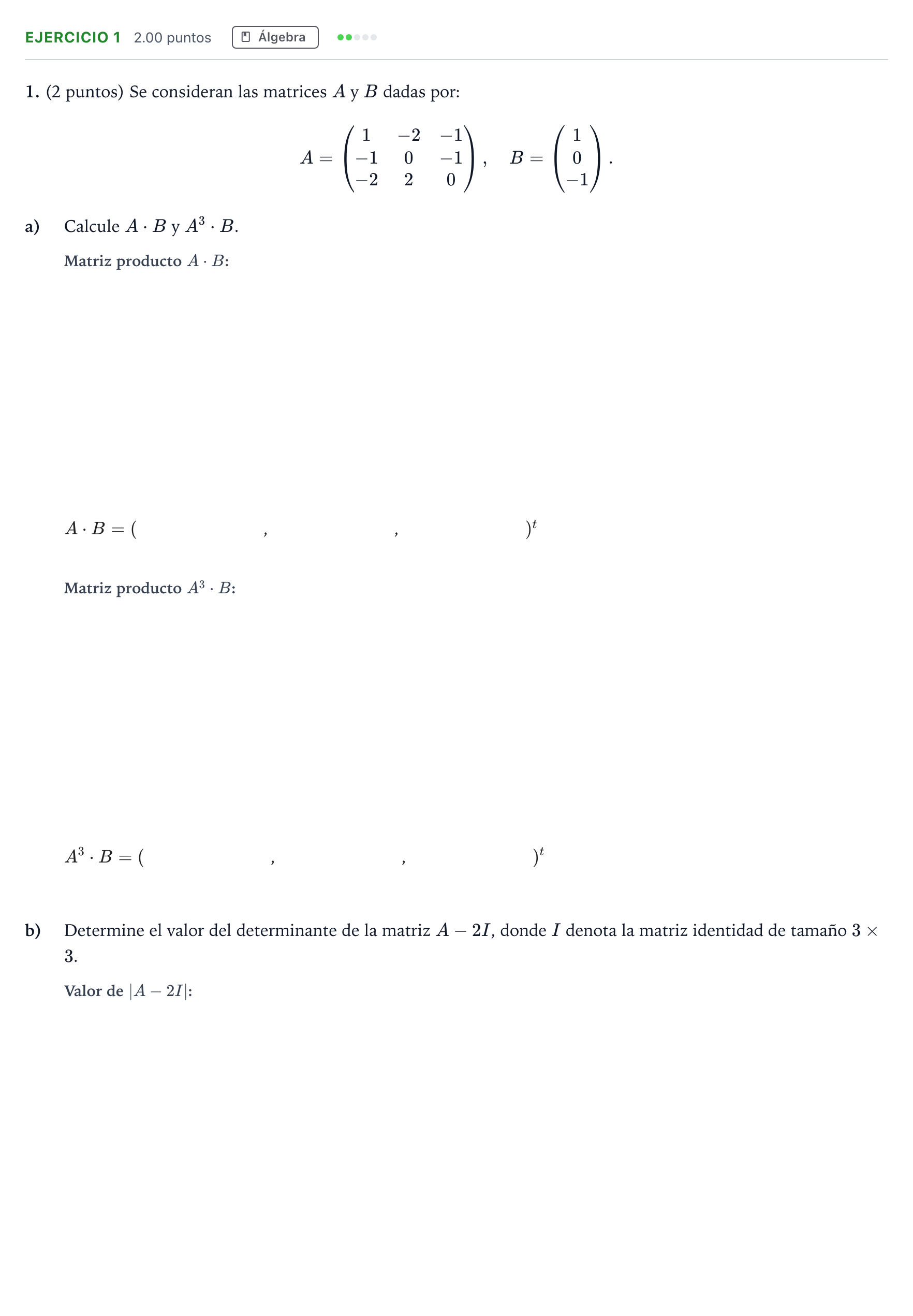 Enunciado: Problema 1 · Matemáticas aplicadas a las Ciencias Sociales II PAU Madrid Ordinaria Coincidencias 2024