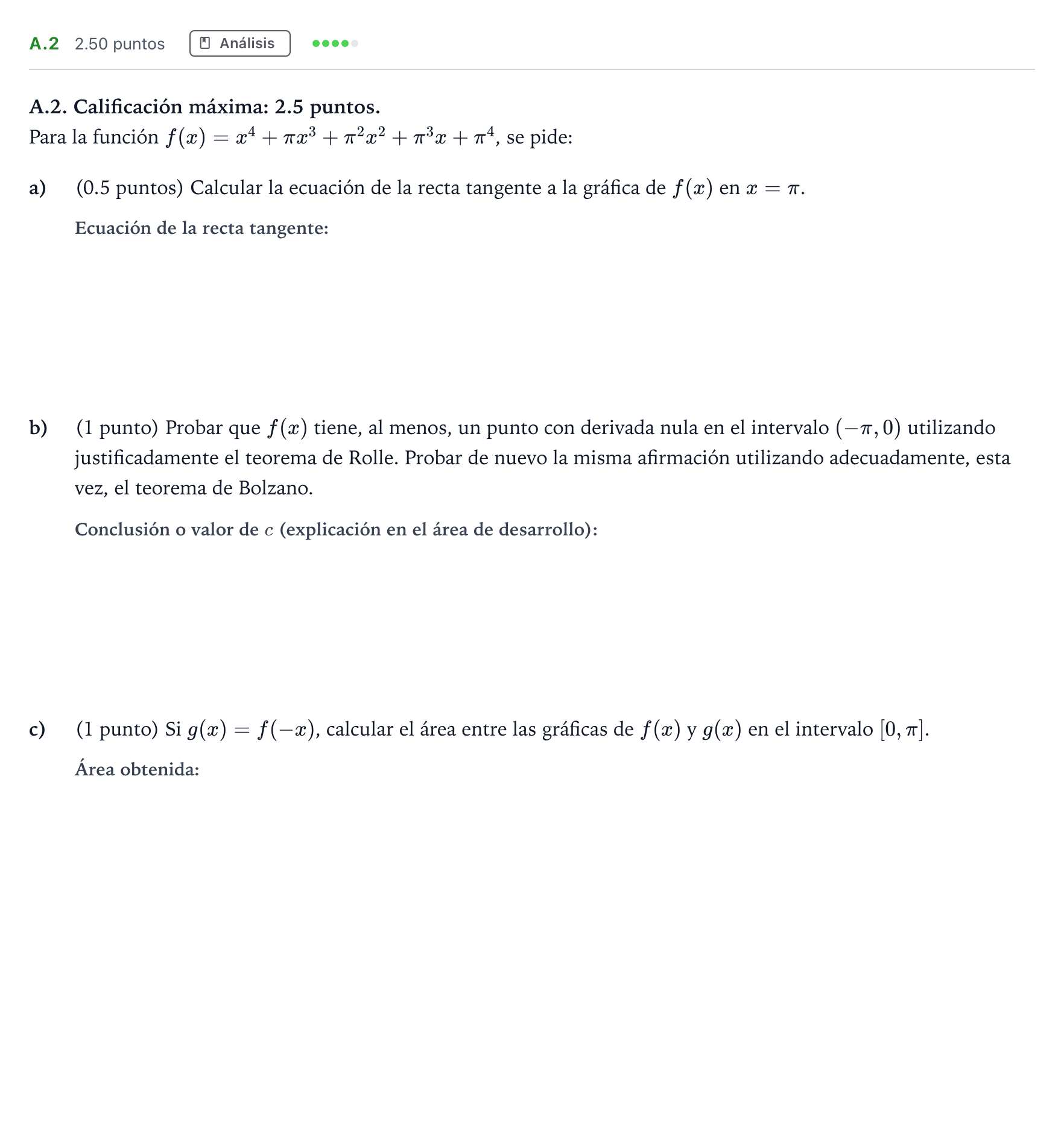 Enunciado: Ejercicio A.2 · Matemáticas II PAU Madrid Ordinaria 2024