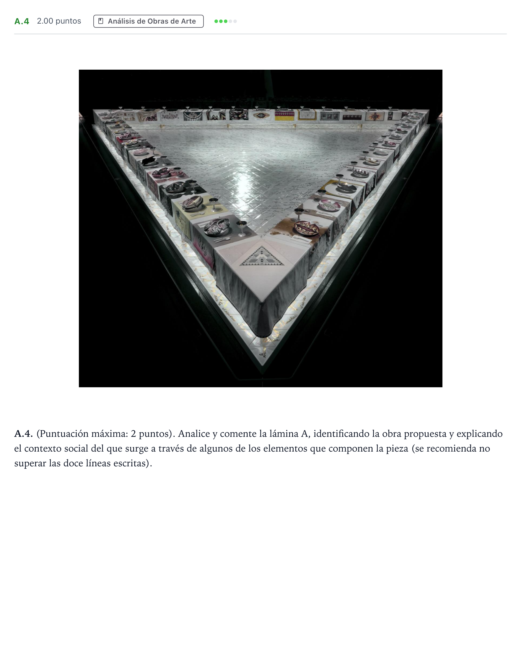 Enunciado: Ejercicio A.4 · Movimientos Culturales y Artísticos PAU Madrid Modelo 2024