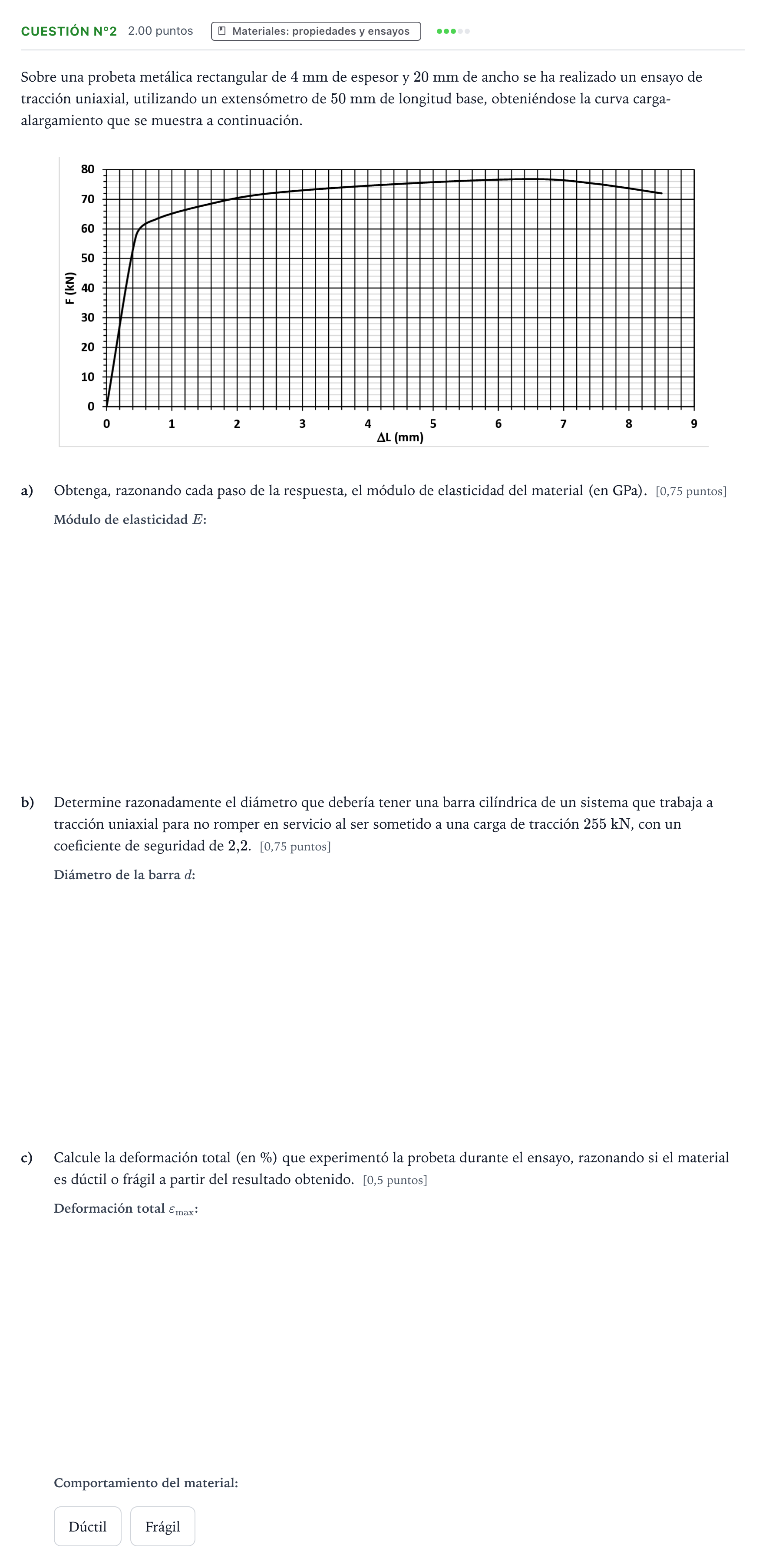 Enunciado: Cuestión nº2 · Tecnología e Ingeniería II PAU Madrid Modelo 2024