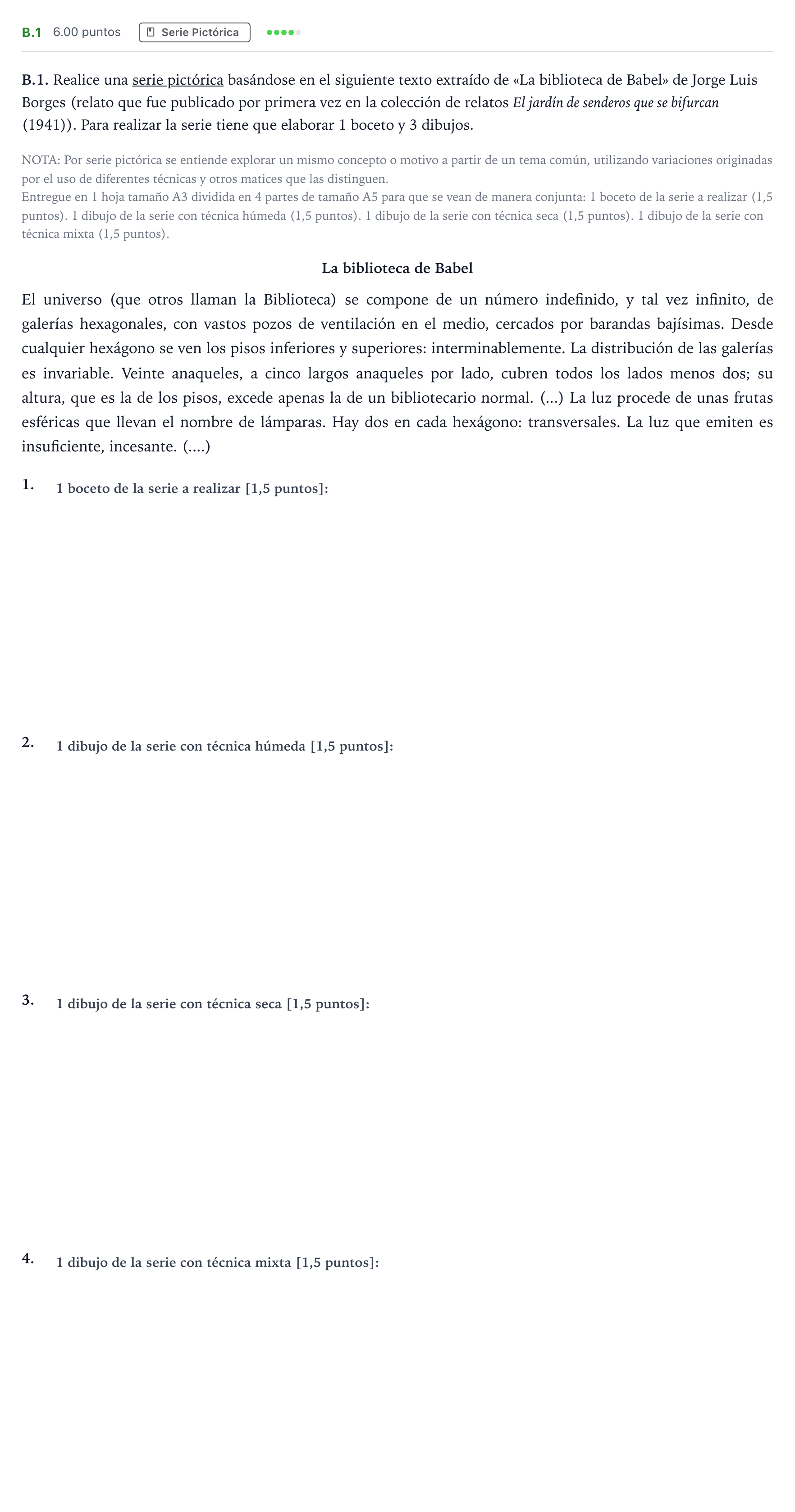 Enunciado: Ejercicio B.1 · Técnicas de Expresión Gráfico-Plástica PAU Madrid Extraordinaria 2024