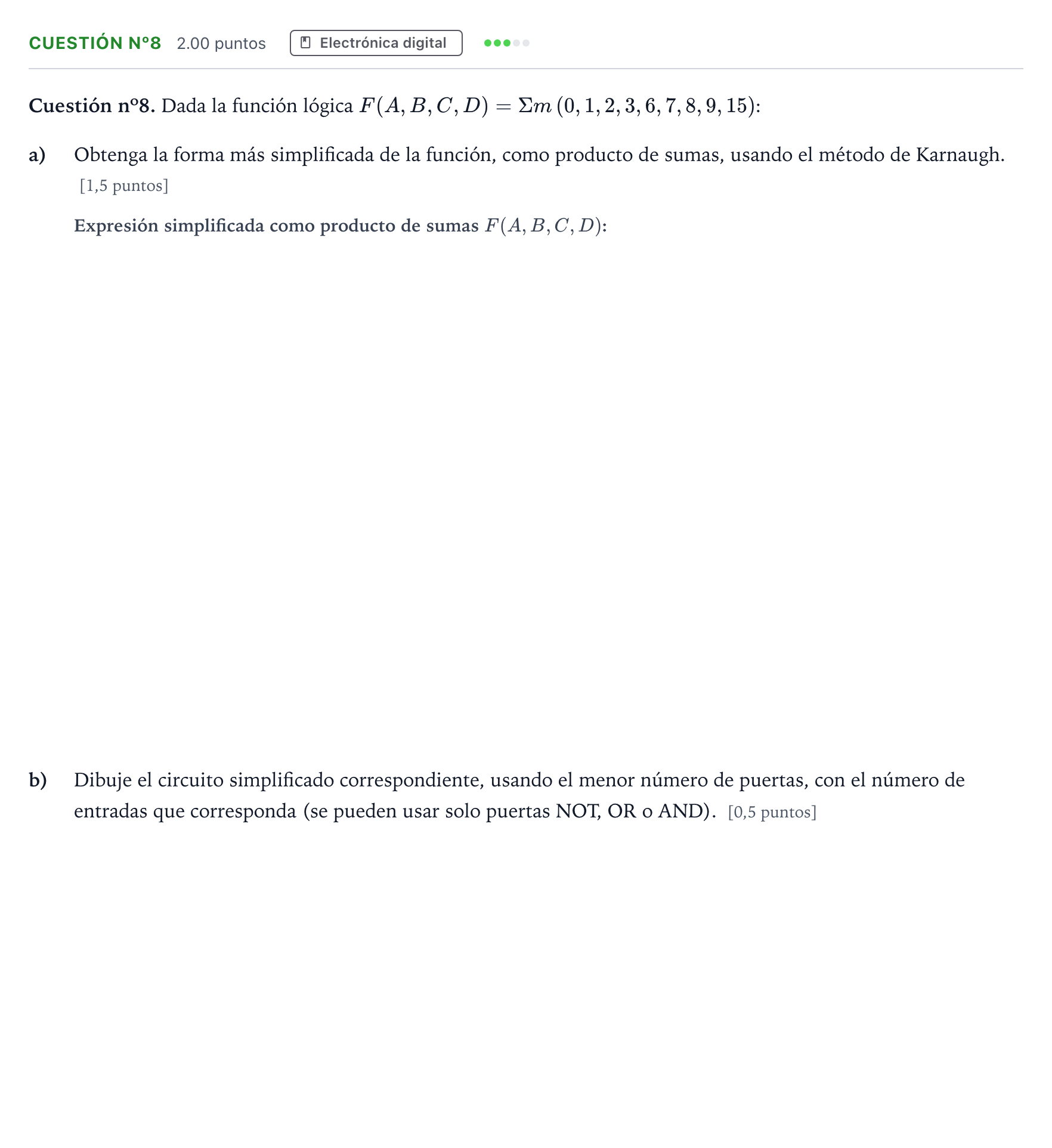 Enunciado: Cuestión nº8 · Tecnología e Ingeniería II PAU Madrid Ordinaria 2024