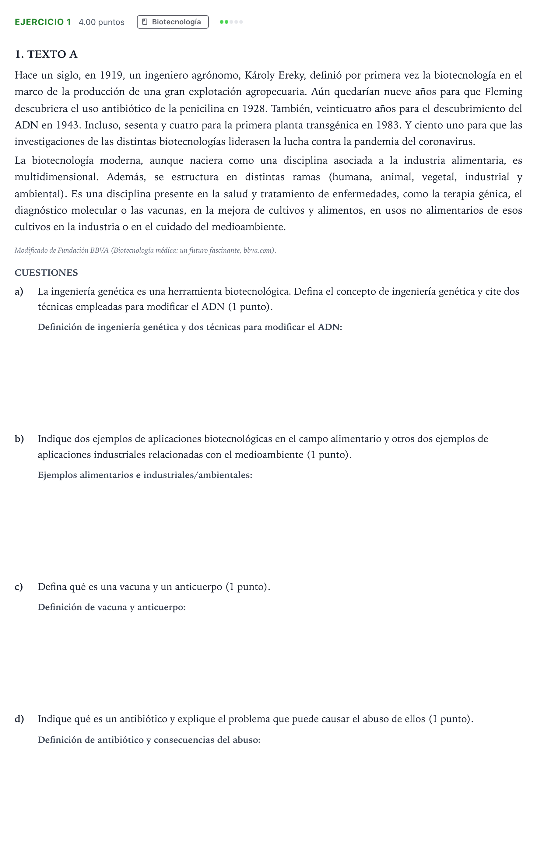 Enunciado: Problema 1 · Ciencias Generales PAU Madrid Modelo 2025
