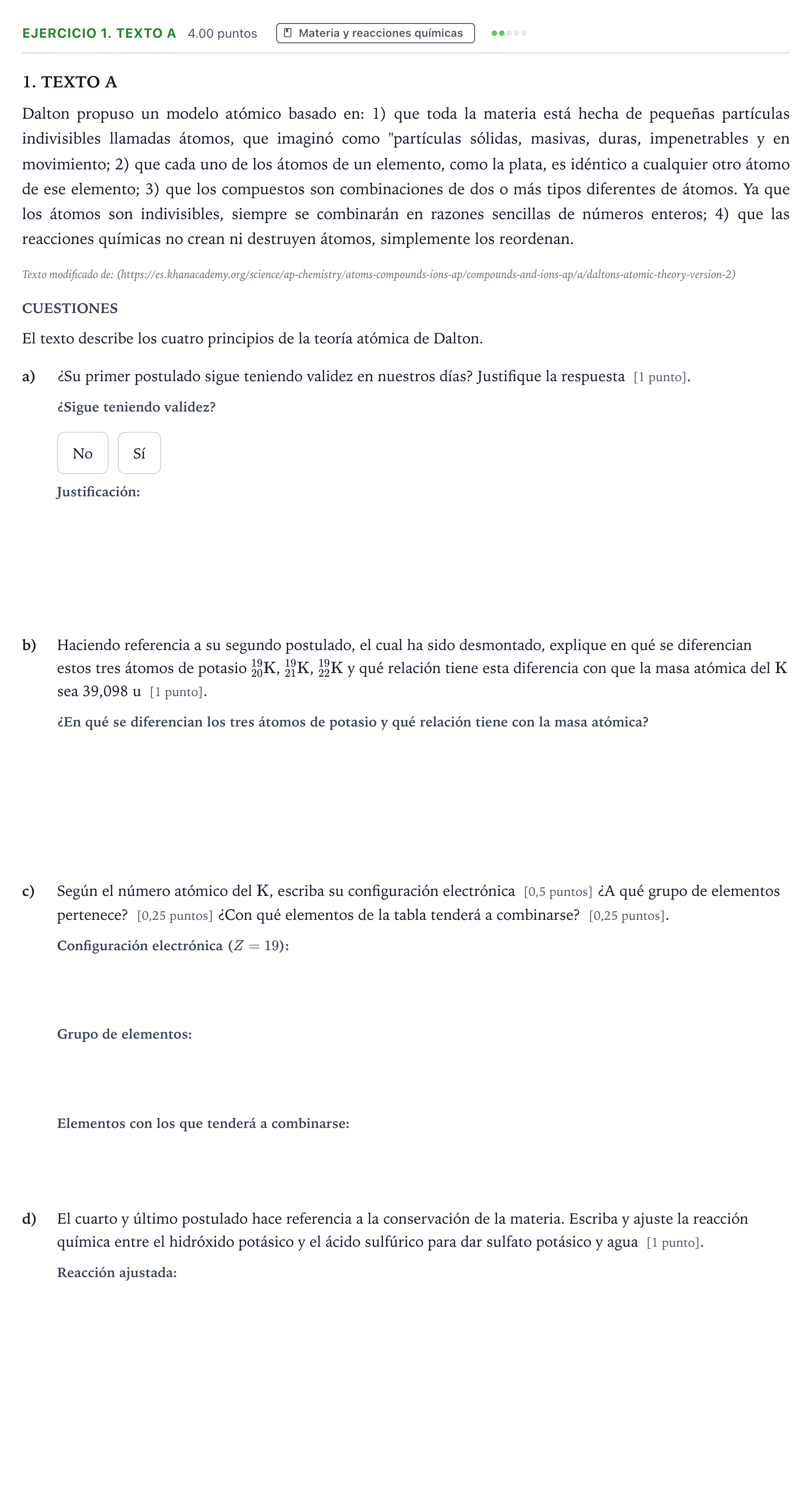 Enunciado: Ejercicio 1. TEXTO A · Ciencias Generales PAU Madrid Ordinaria 2025