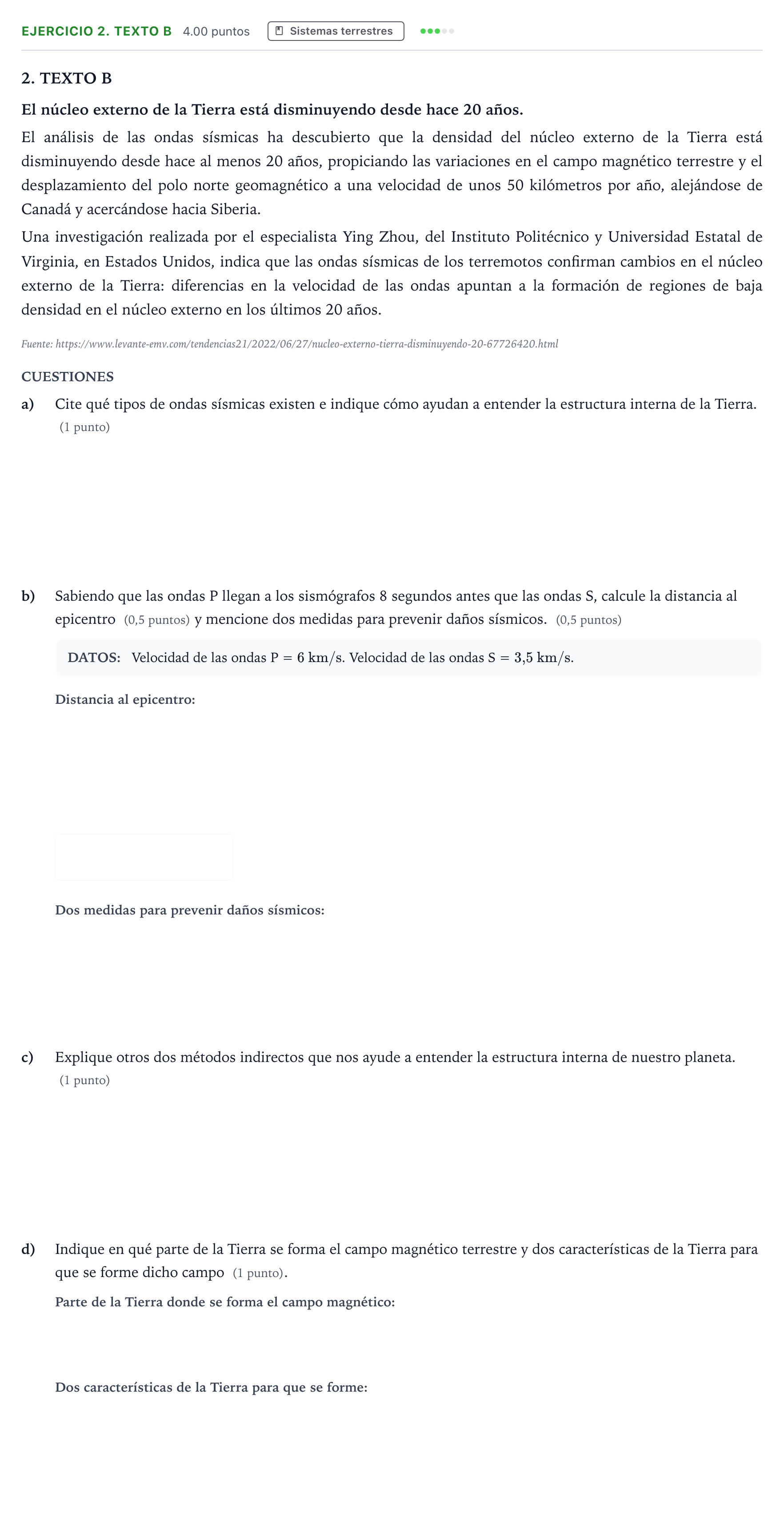 Enunciado: Ejercicio 2. TEXTO B · Ciencias Generales PAU Madrid Ordinaria 2025