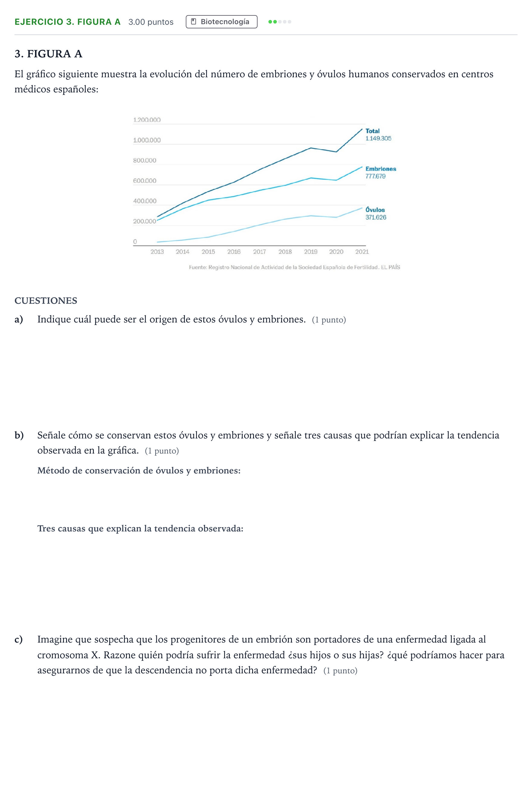 Enunciado: Ejercicio 3. FIGURA A · Ciencias Generales PAU Madrid Ordinaria 2025