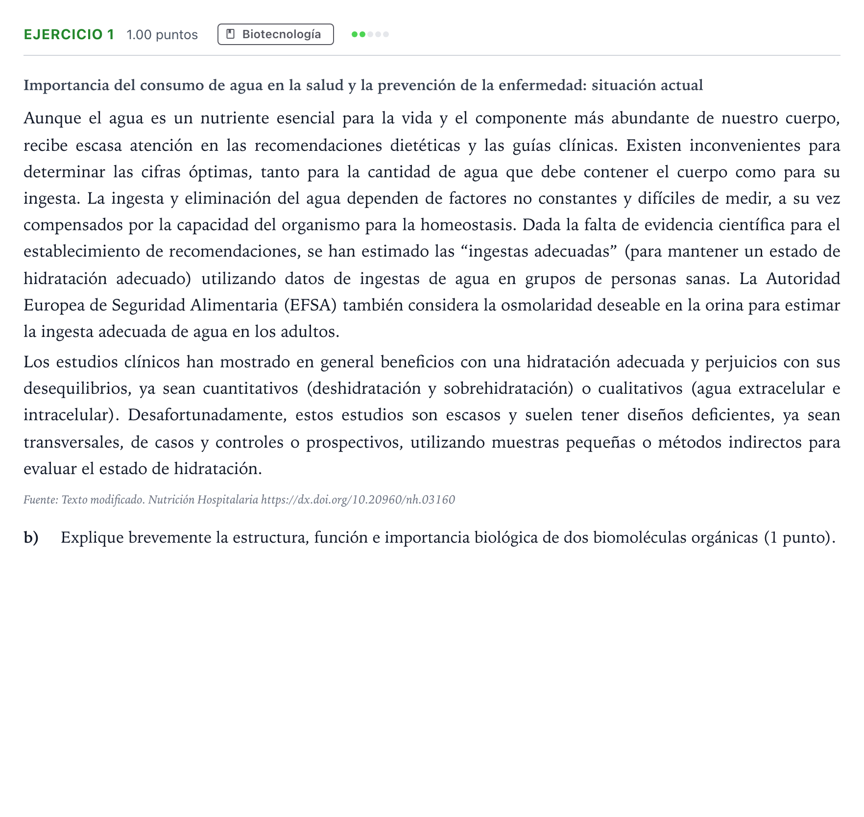 Enunciado: Ejercicio 1 - Biotecnología · Ciencias Generales PAU Madrid Ordinaria Coincidencias 2025