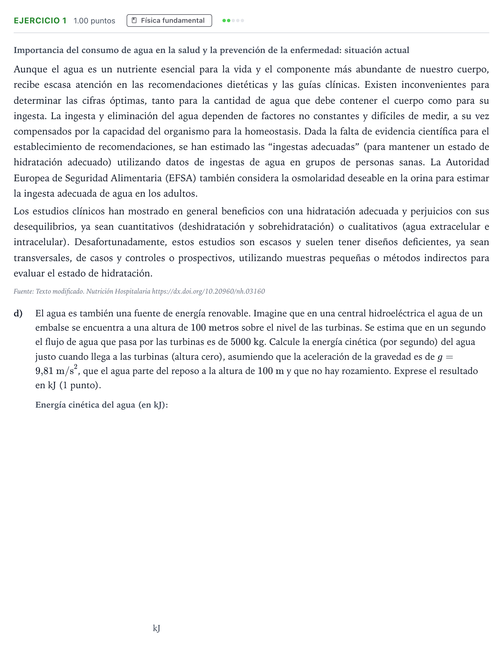 Enunciado: Ejercicio 1 - Física fundamental · Ciencias Generales PAU Madrid Ordinaria Coincidencias 2025