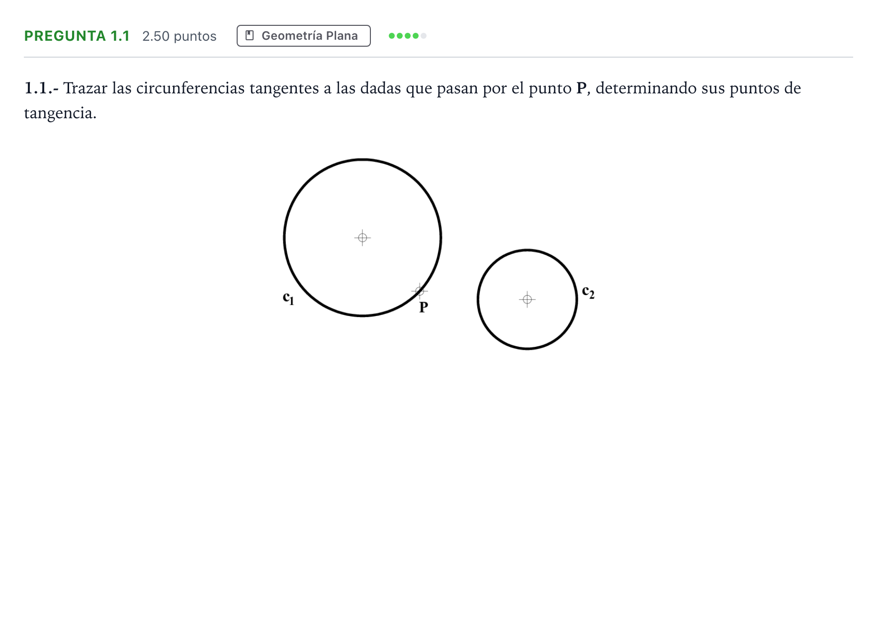 Enunciado: Pregunta 1.1 · Dibujo técnico II PAU Madrid Extraordinaria Coincidencias 2025